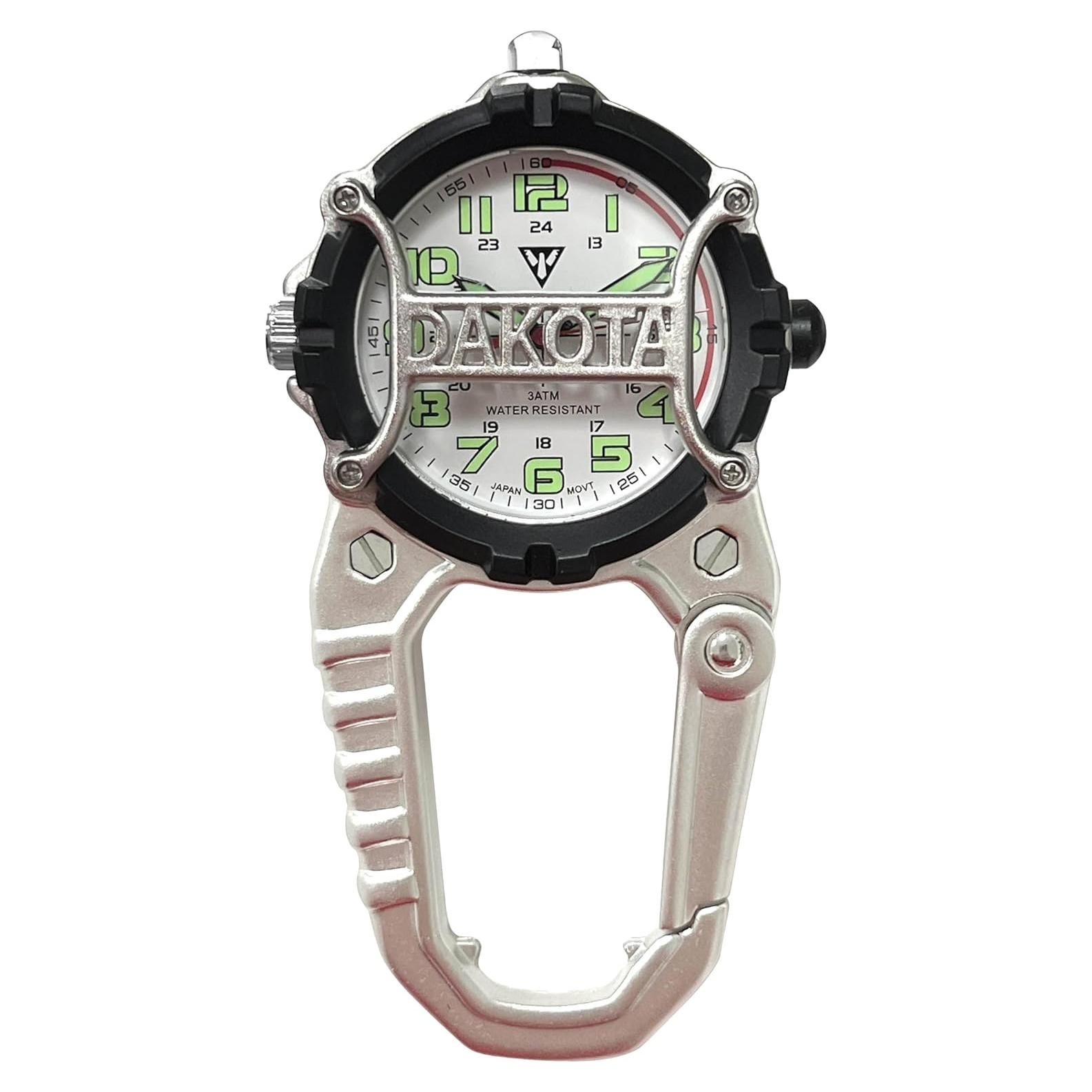 Reloj Táctico Dakota con Linterna LED - Plata - 3.89x3.89cm
