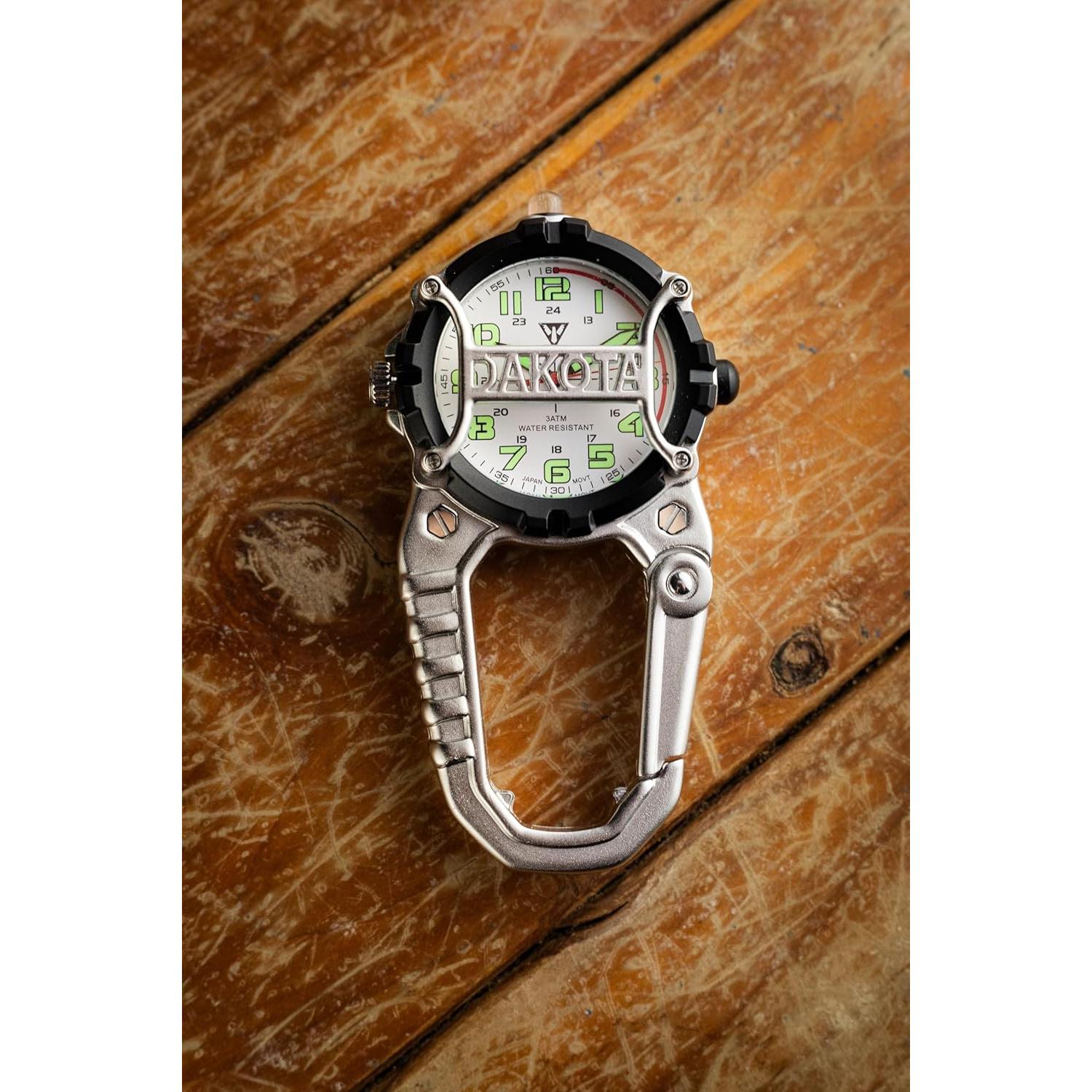 Reloj Táctico Dakota con Linterna LED - Plata - 3.89x3.89cm