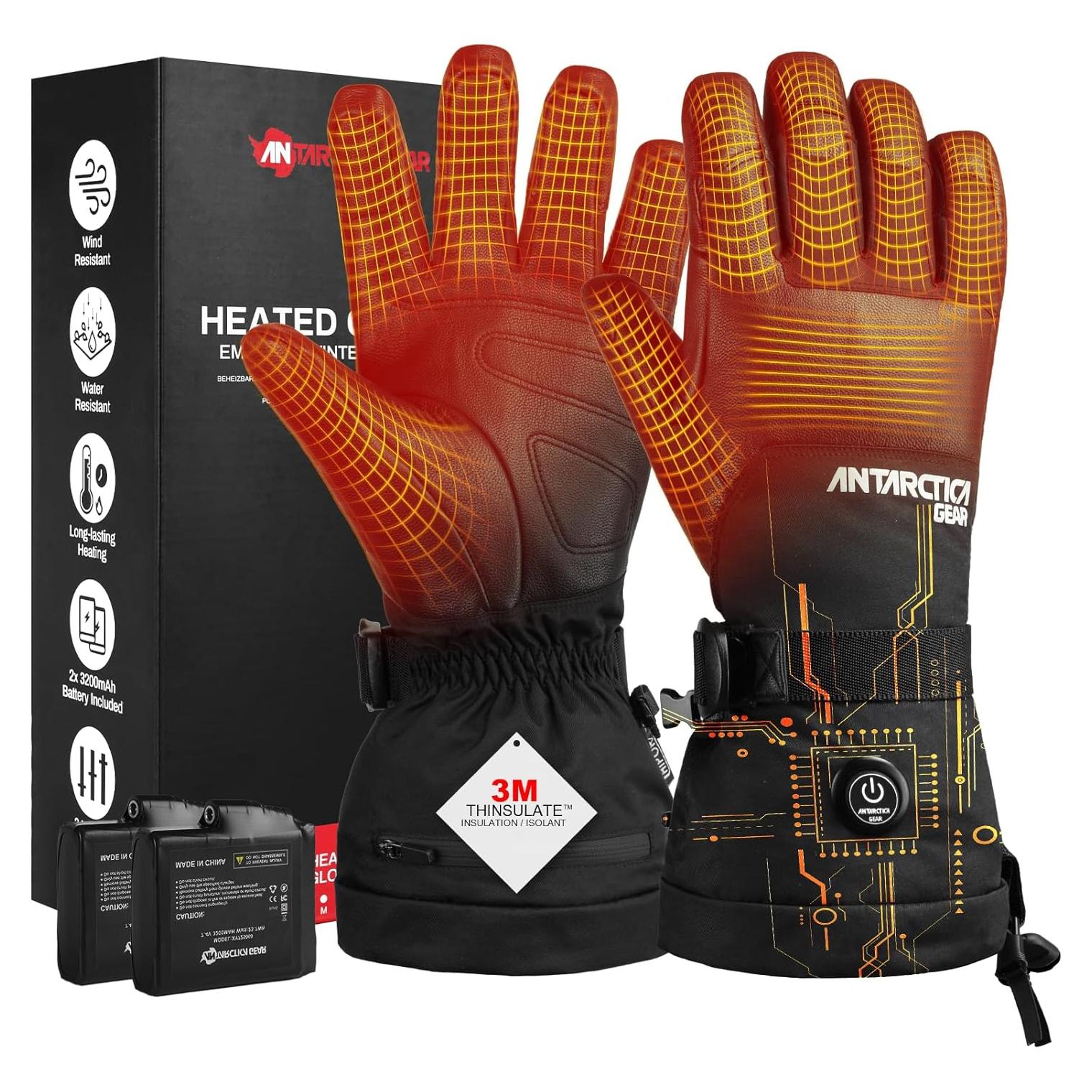 Guantes Calentados Antarctica Gear Unisex con Baterías 3200mAh