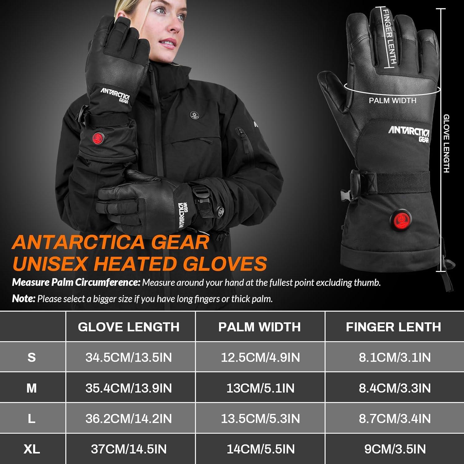 Guantes Calentados Antarctica Gear Unisex con Baterías 3200mAh