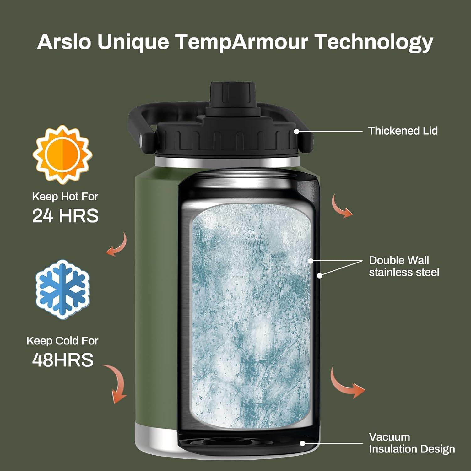 Jarra de Agua Aislada Arslo 3.79L Verde Militar