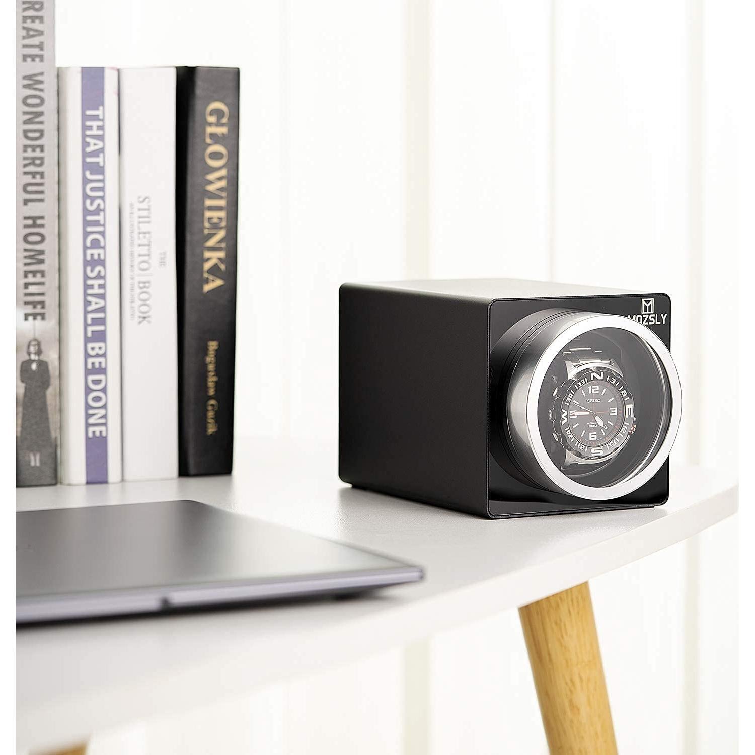 MOZSLY Reloj Winder Individual para Relojes Automáticos Negro