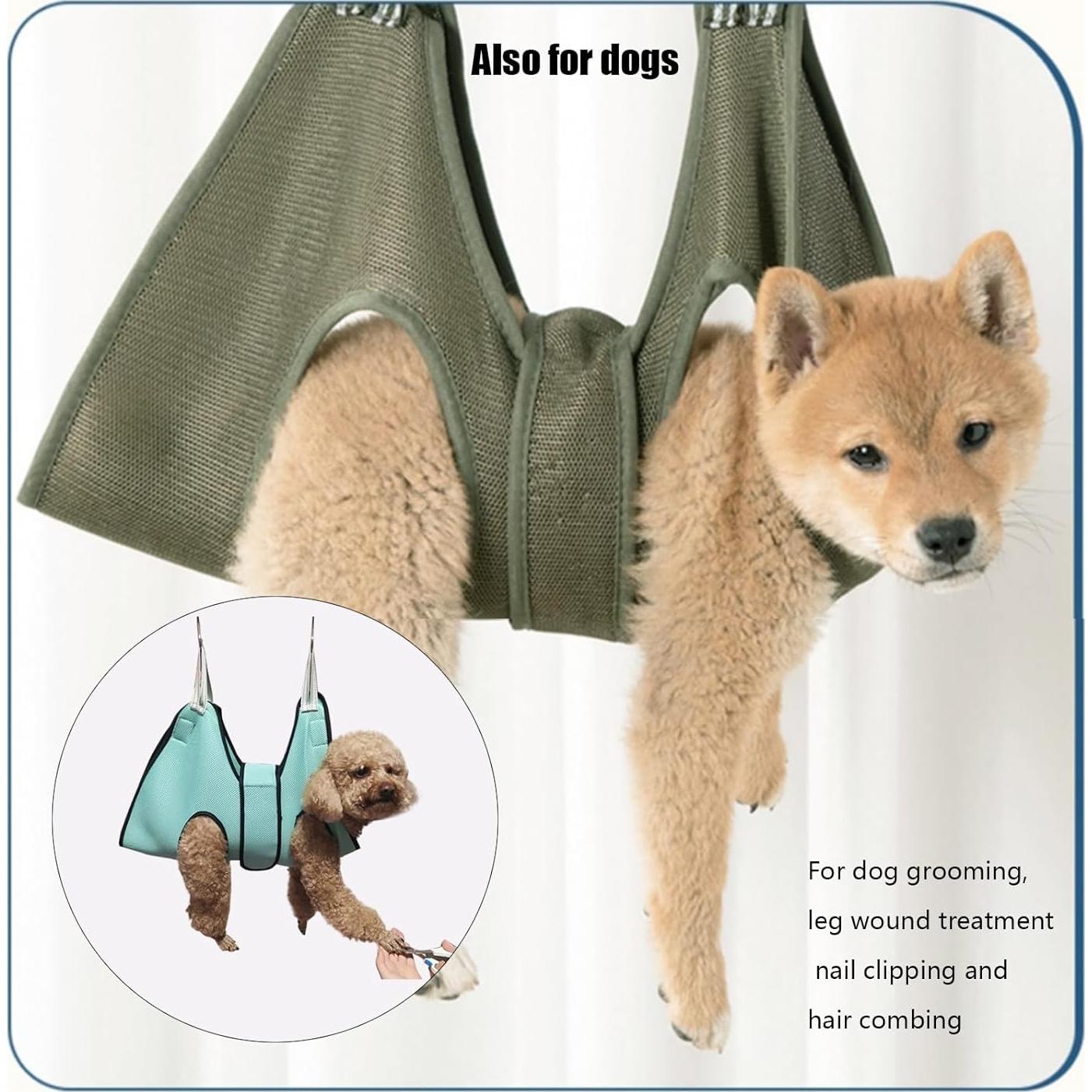 Hamaca Acicalamiento Mascotas MSMUOEZ XS Verde Oscuro 11.34 kg