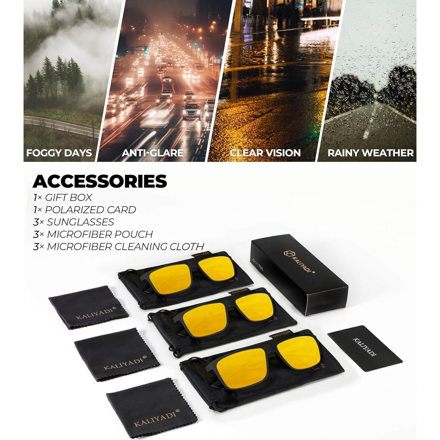 Gafas de Sol KALIYADI Polarizadas UV 3 Paquetes