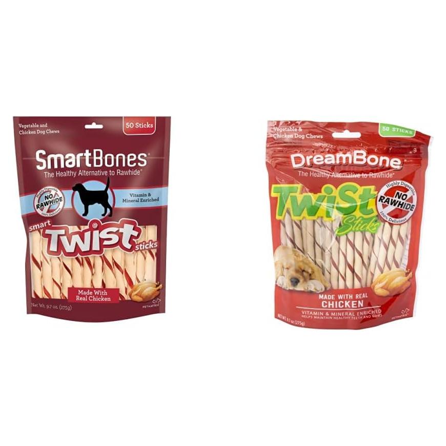 Golosinas para Perros SmartBones y DreamBone - Pollo Real, 50 Unidades