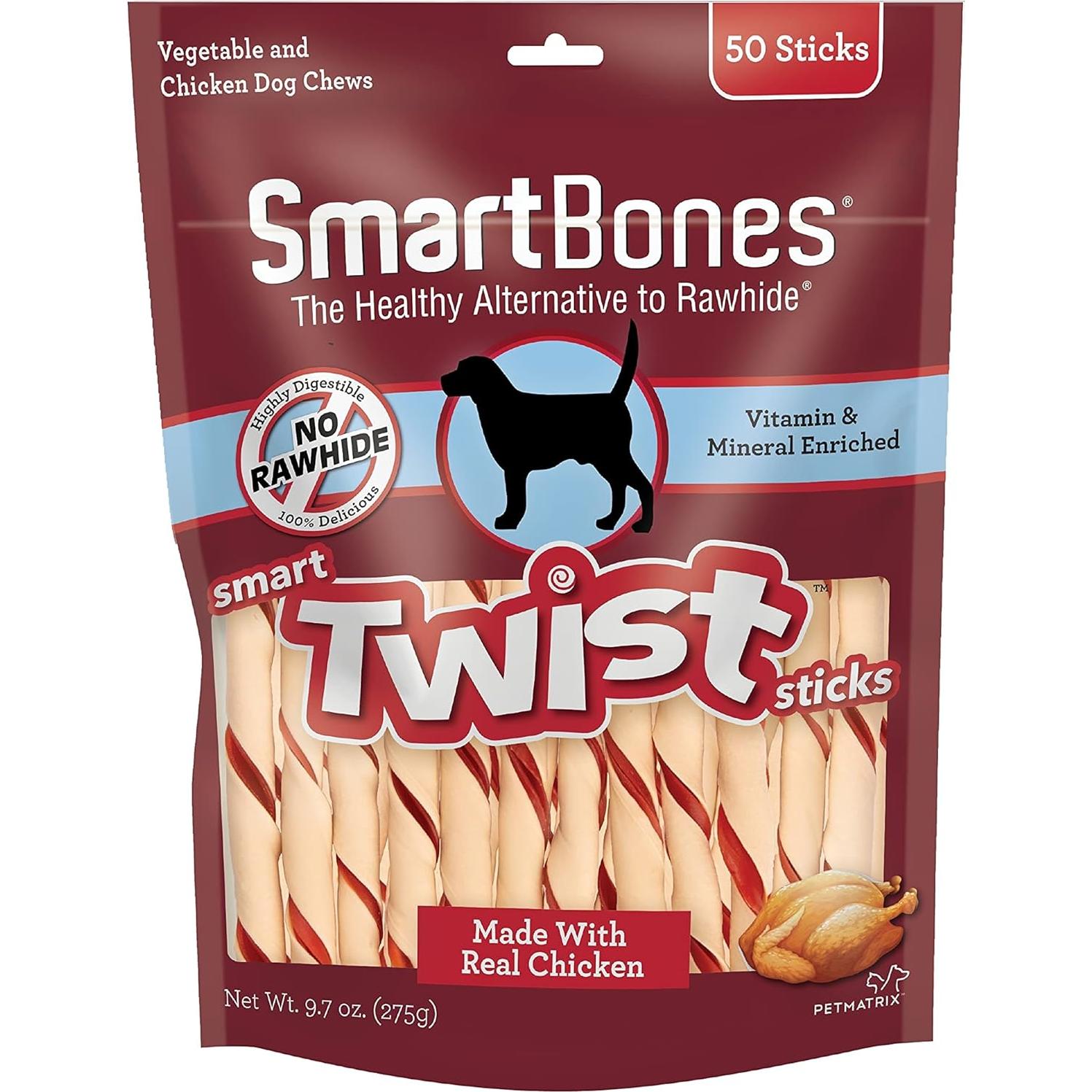 Golosinas para Perros SmartBones y DreamBone - Pollo Real, 50 Unidades