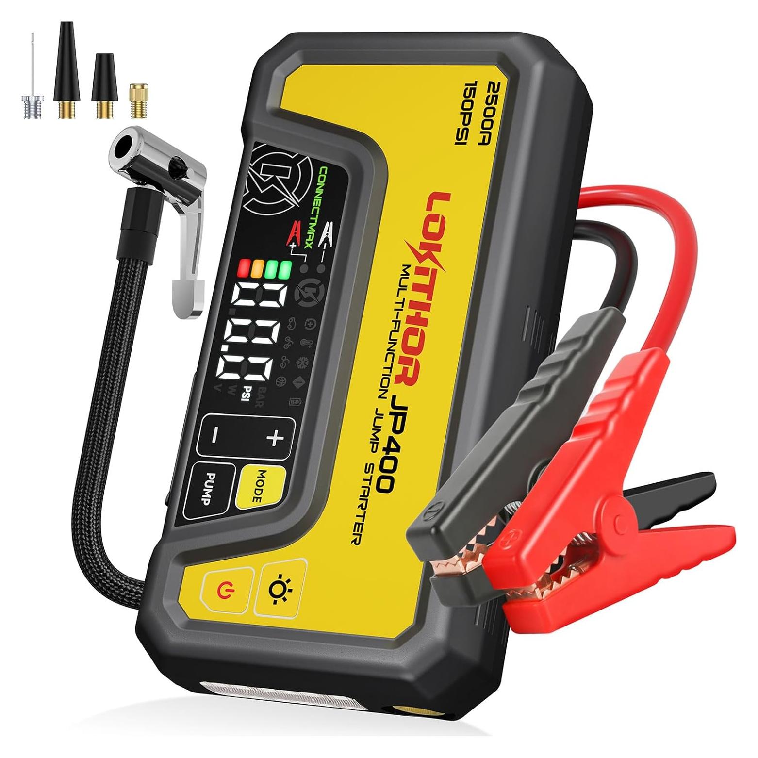 Arrancador de Salto LOKITHOR JP400 con Compresor 2500A