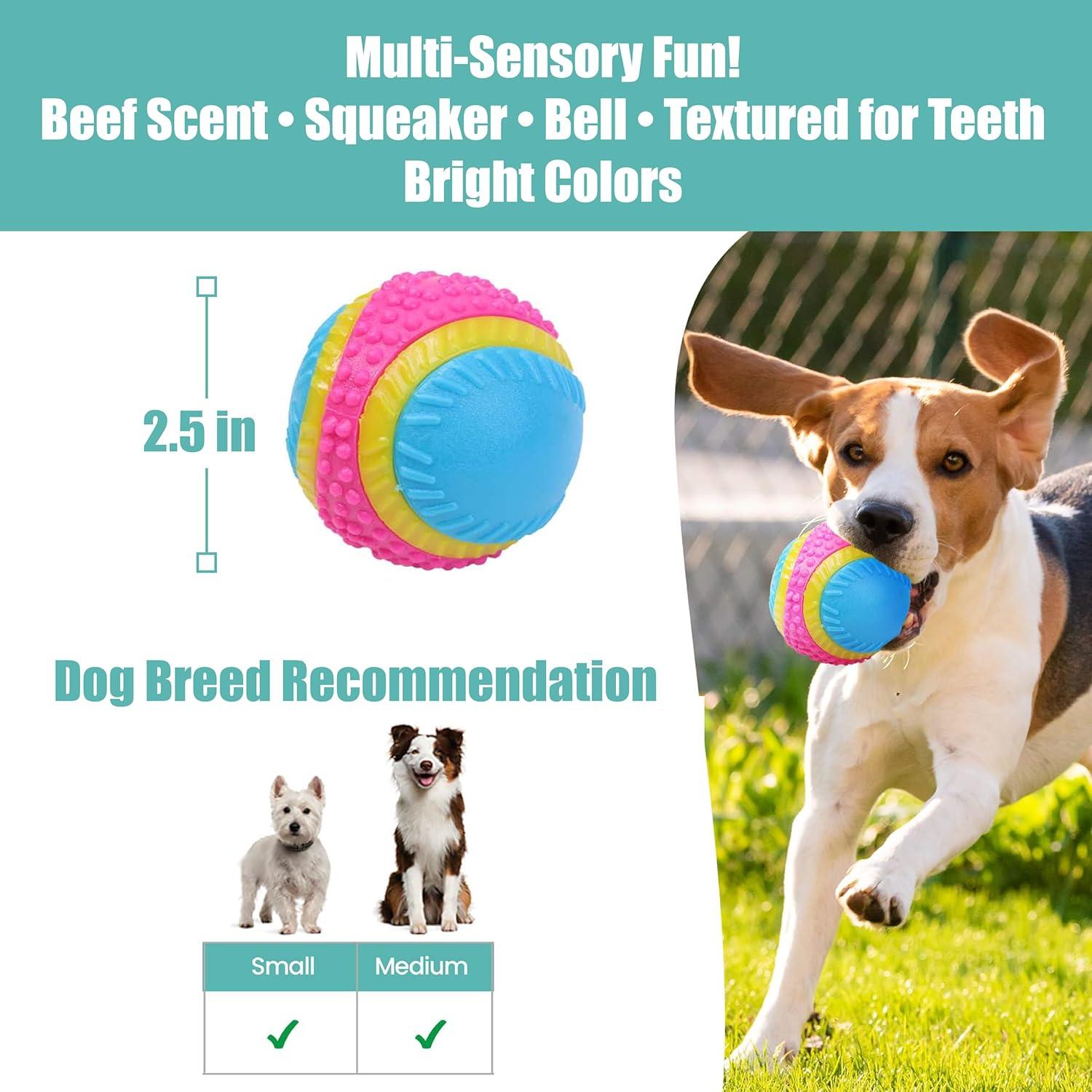 Bola Sensorial para Perros SPOT 6.35 cm - Goma TPR, Aroma a Carne