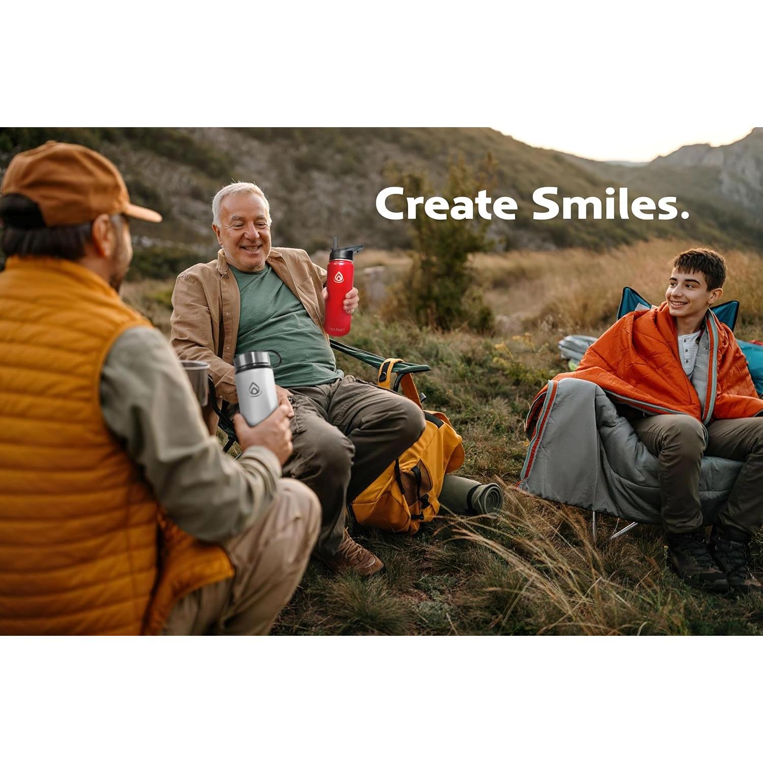 Botella de Agua EverJugs 0.95L Boca Ancha Acero Inoxidable