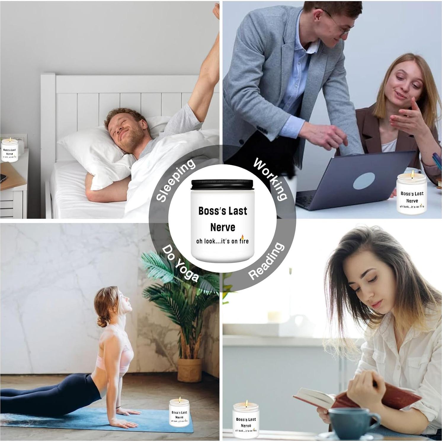 Vela Aromática de Lavanda Homsolver - Regalo Divertido para Jefes