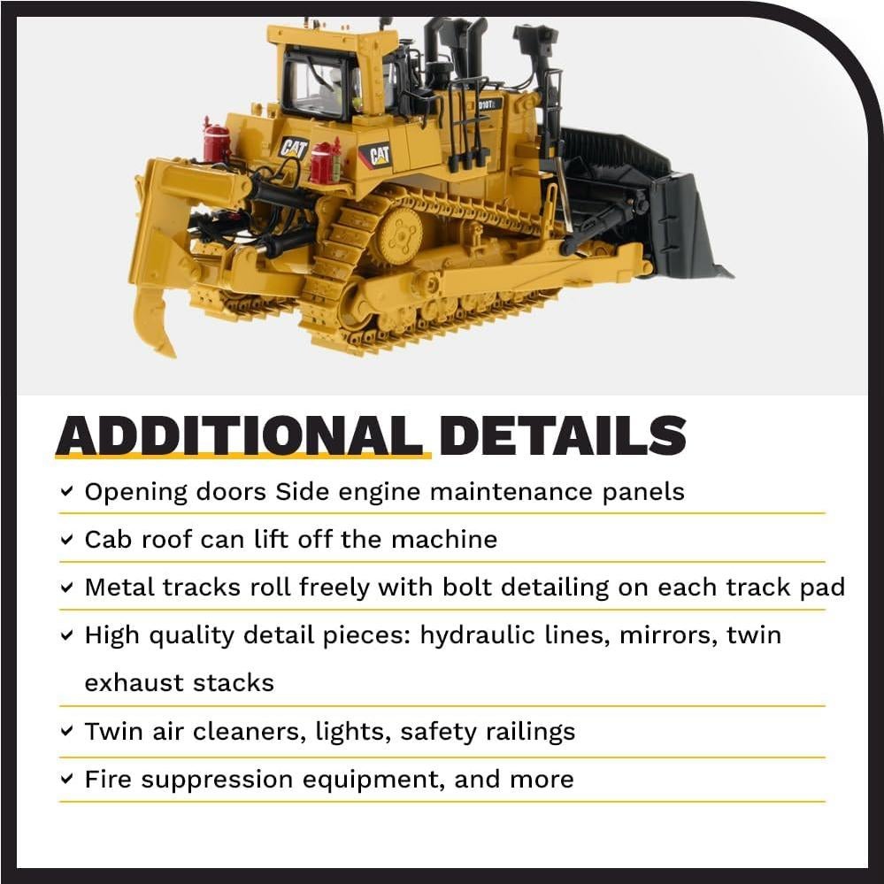 Tractor de Oruga Caterpillar D10T2 Diecast 1:50 Detalles