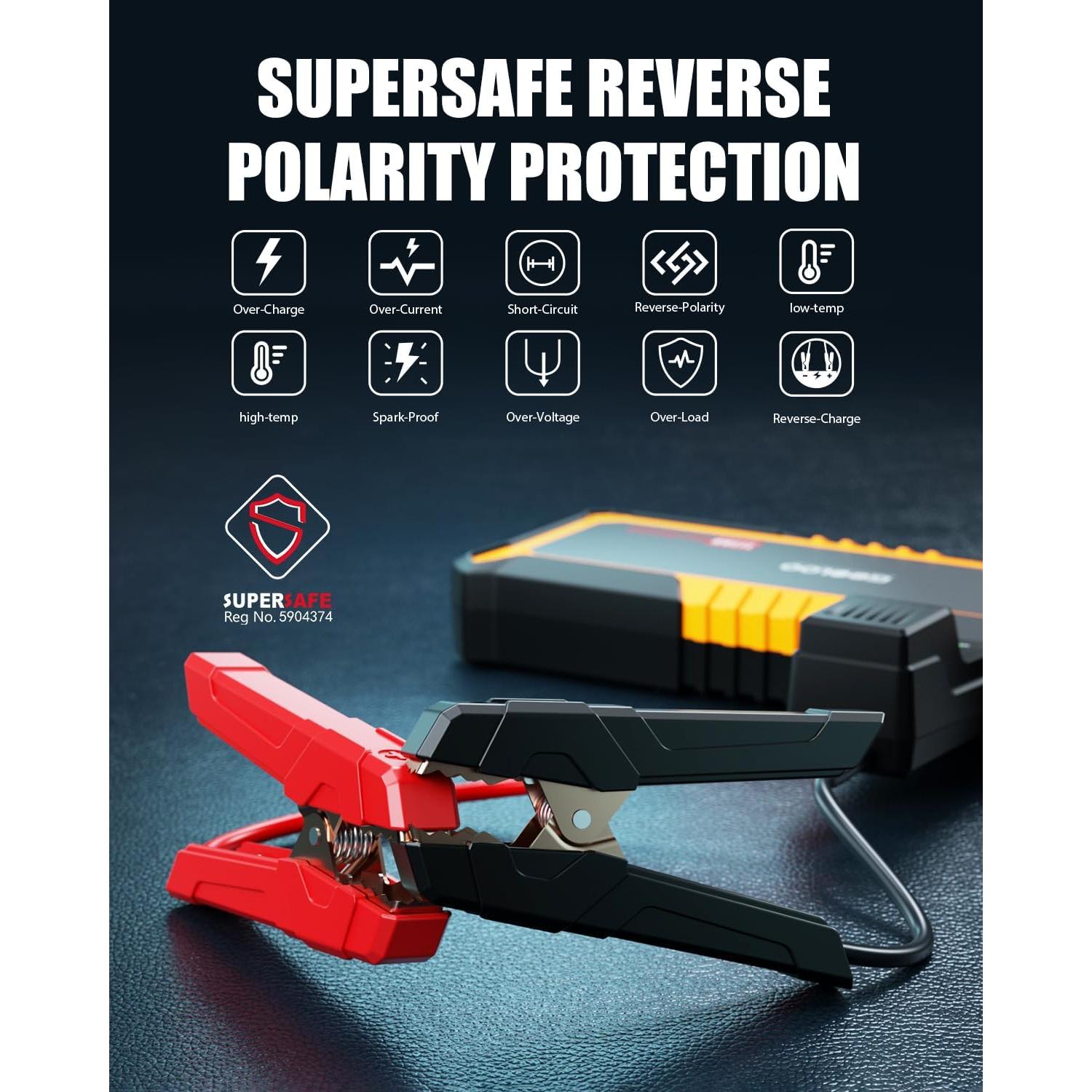 GOOLOO GP3000 Arrancador de Batería 3000A 12V USB