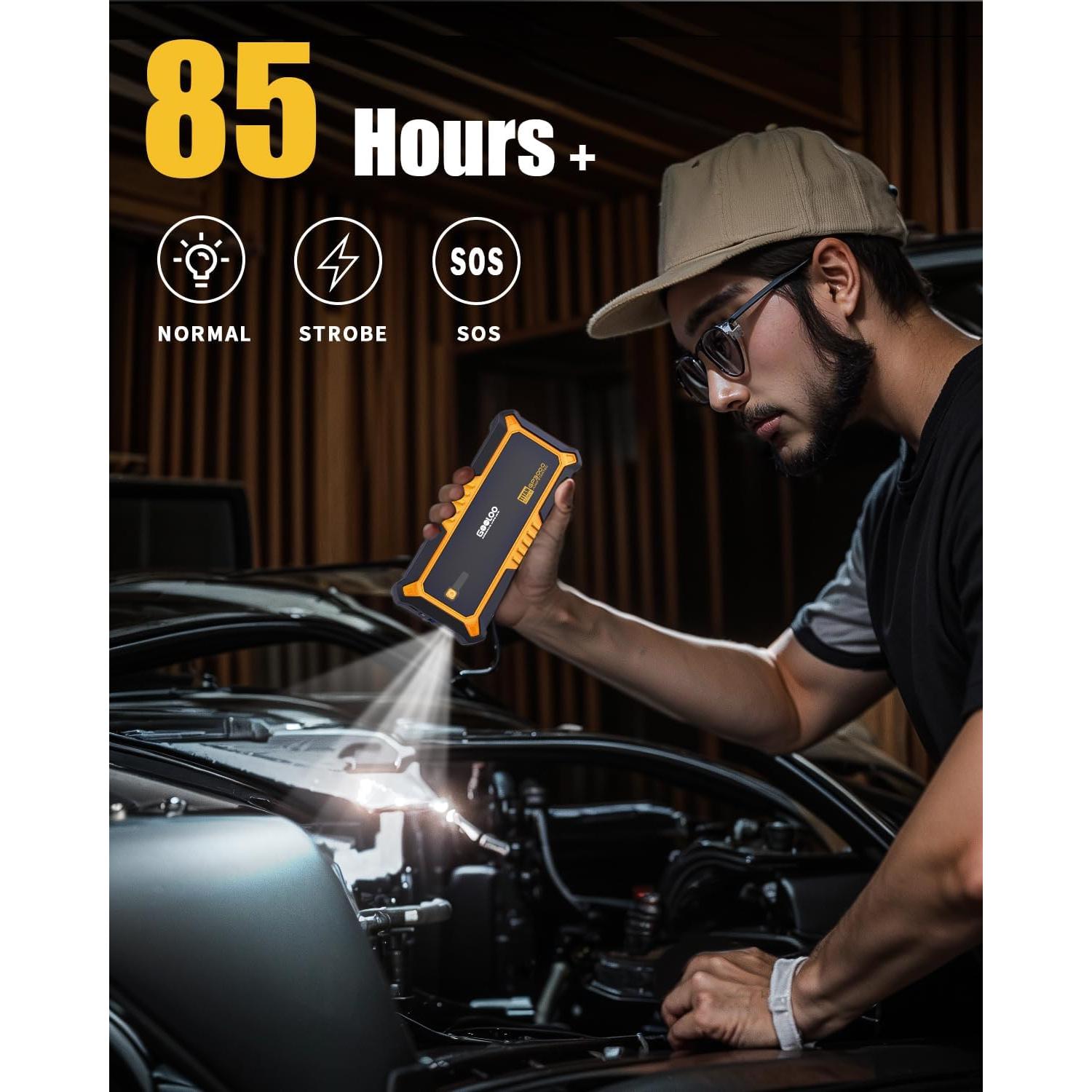 GOOLOO GP3000 Arrancador de Batería 3000A 12V USB