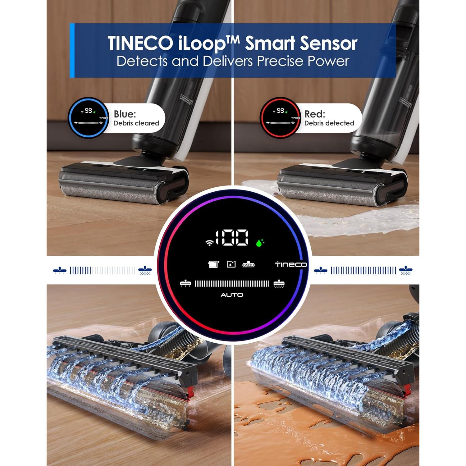 Aspiradora Inalámbrica Tineco FLOOR ONE S6 2 en 1 Limpieza Húmeda y Seca