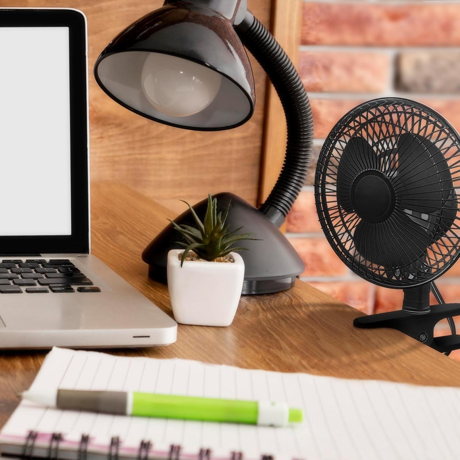 Ventilador Clip-On JOEY'Z 15 cm 2 Velocidades Silencioso Negro