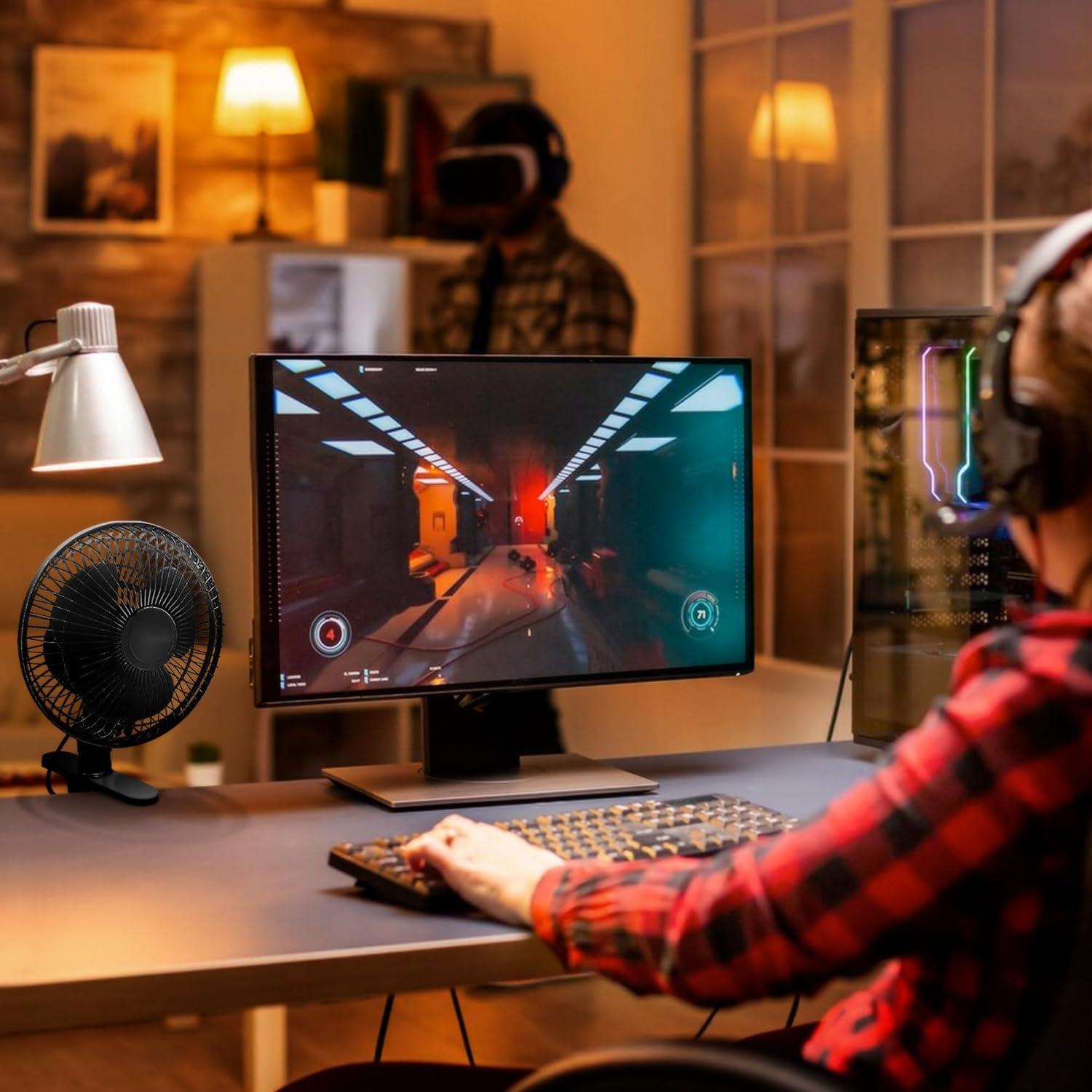 Ventilador Clip-On JOEY'Z 15 cm 2 Velocidades Silencioso Negro