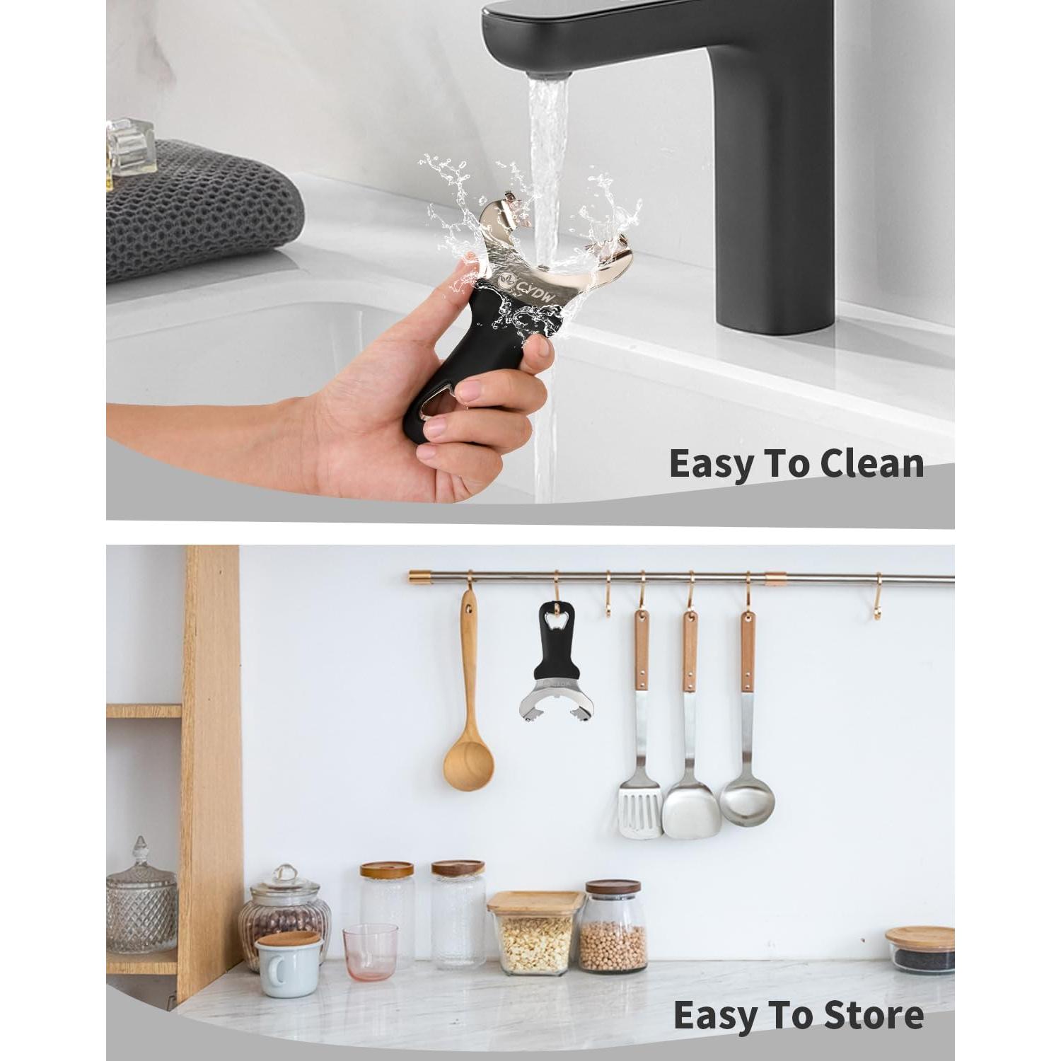 Abridor de Frascos Manual CYDW de Acero Inoxidable Negro