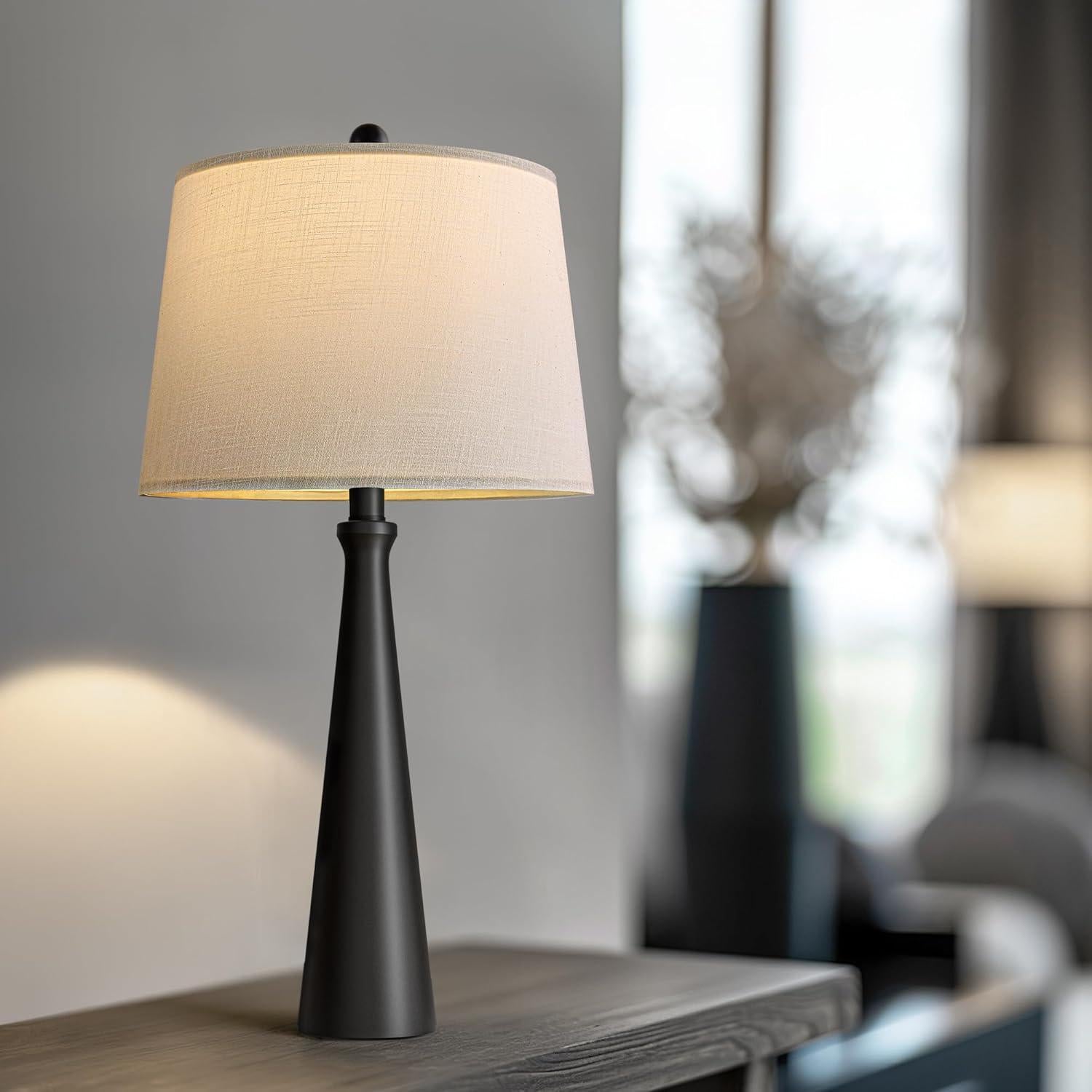 Lámpara de Mesa Oneach 65 cm Negra con Control Táctil Dimmable