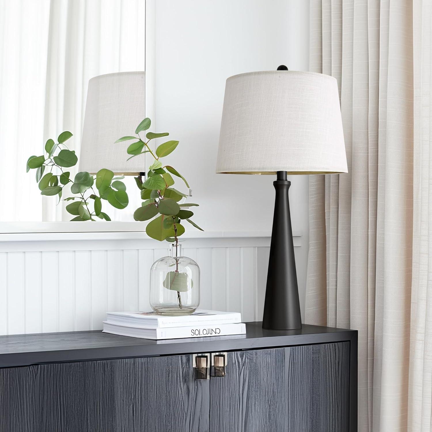 Lámpara de Mesa Oneach 65 cm Negra con Control Táctil Dimmable