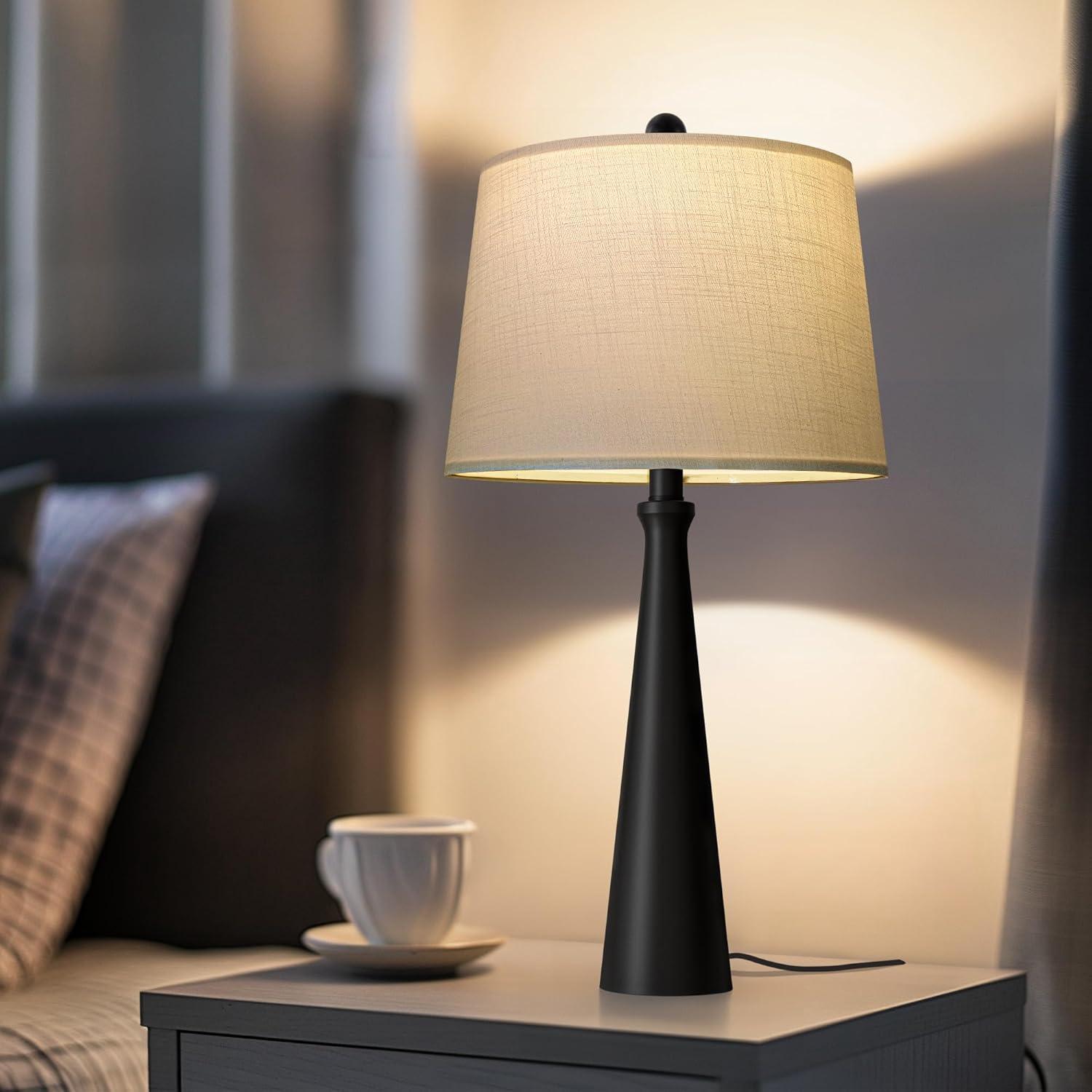 Lámpara de Mesa Oneach 65 cm Negra con Control Táctil Dimmable