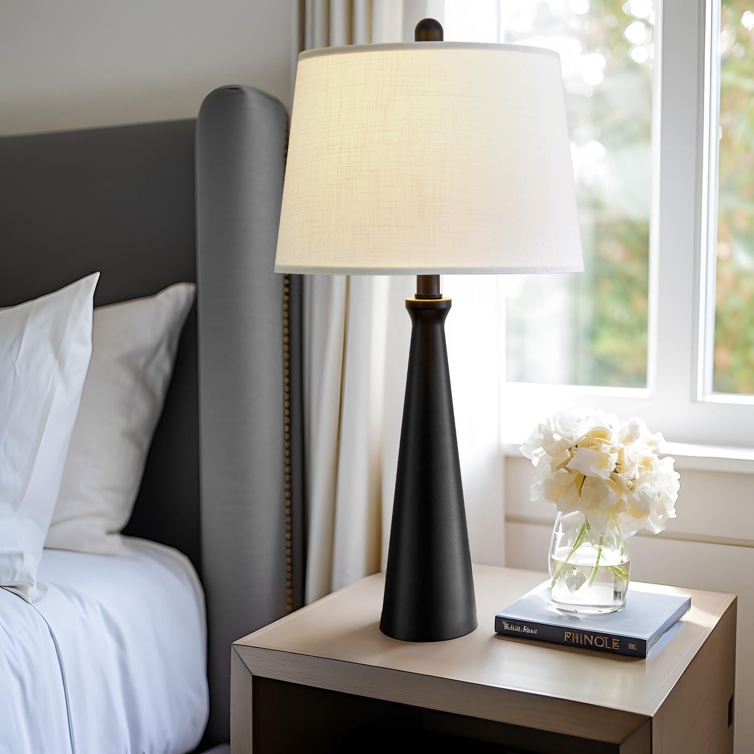 Lámpara de Mesa Oneach 65 cm Negra con Control Táctil Dimmable