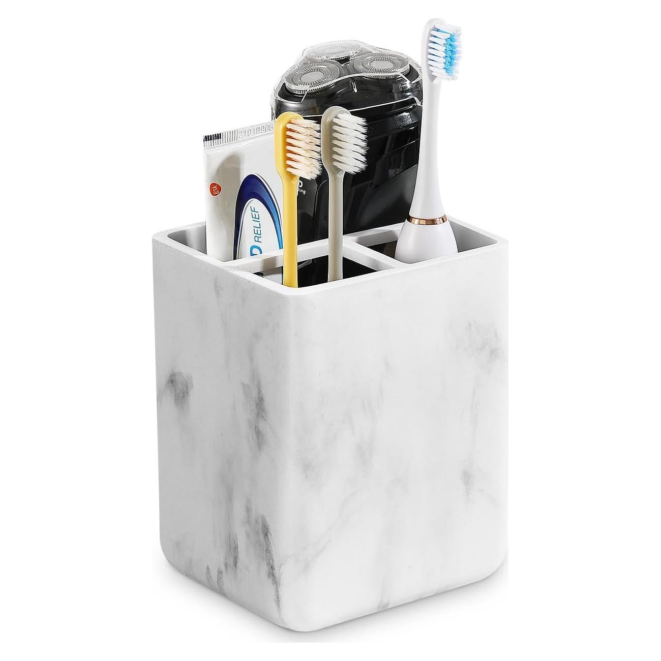 Soporte para Cepillos de Dientes Luxspire 3 Compartimentos Resina