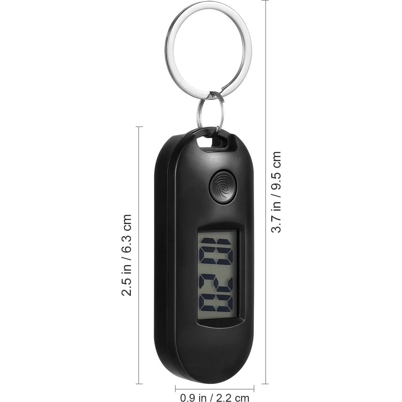 Reloj Digital de Llavero Hemobllo LED Compacto Negro