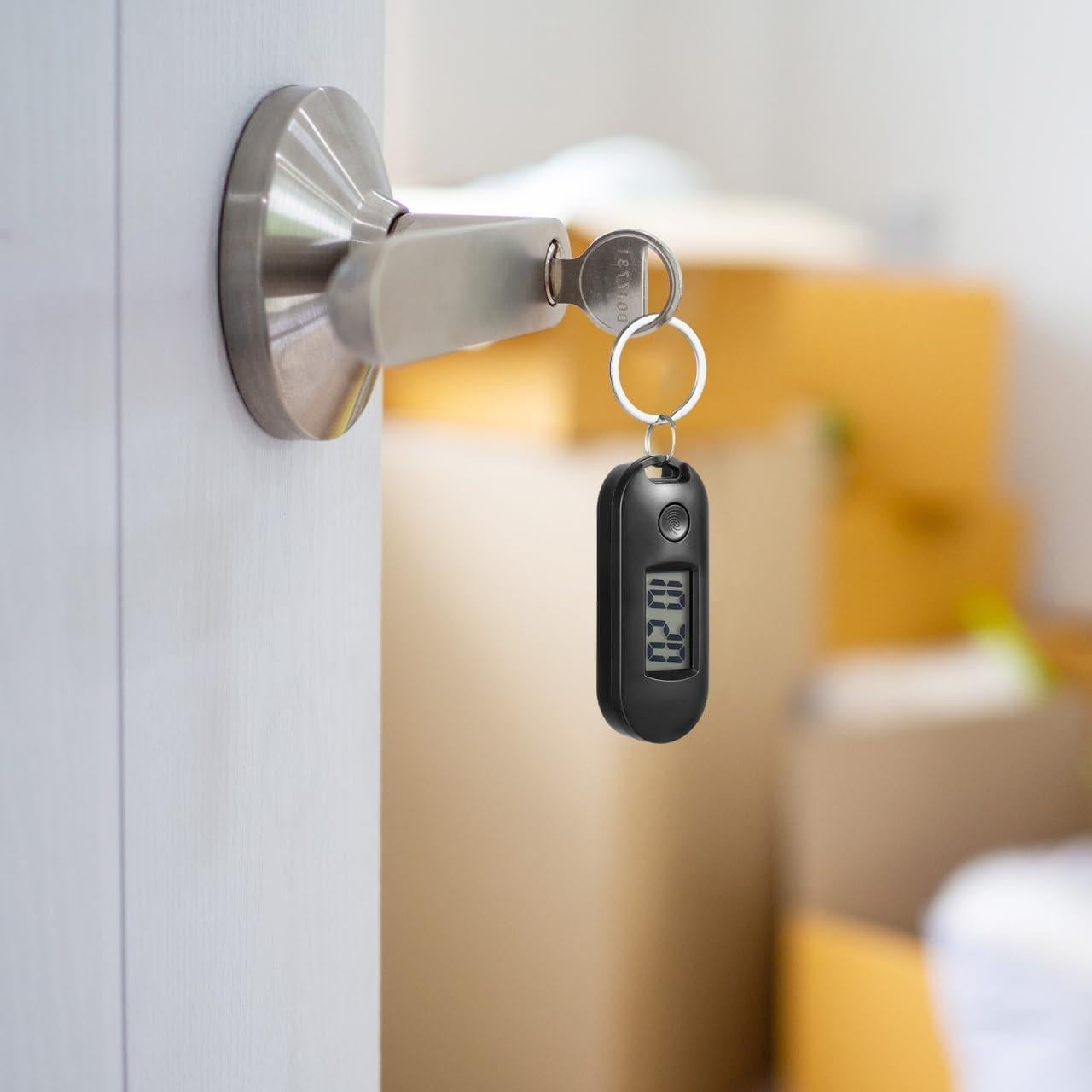 Reloj Digital de Llavero Hemobllo LED Compacto Negro