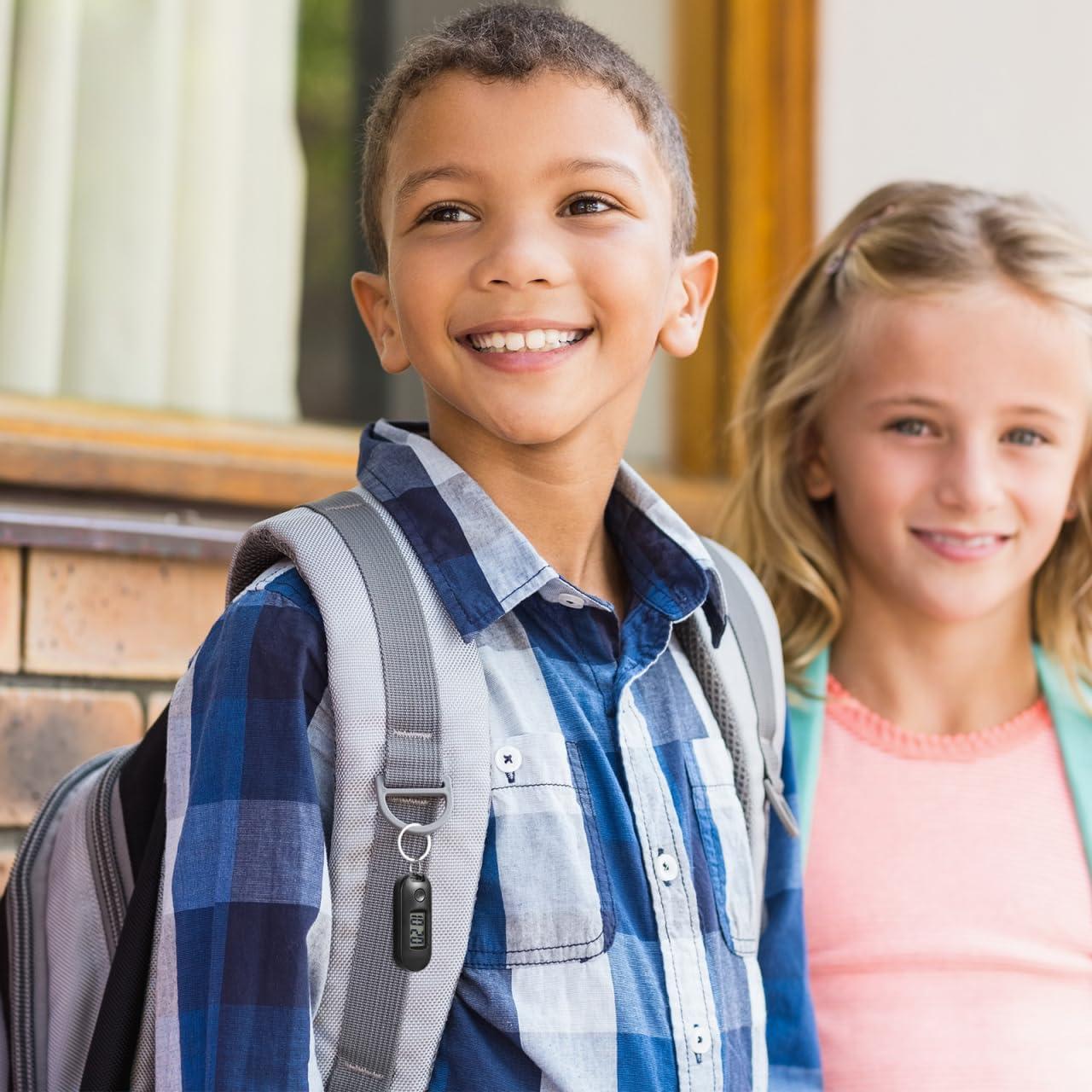 Reloj Digital de Llavero Hemobllo LED Compacto Negro