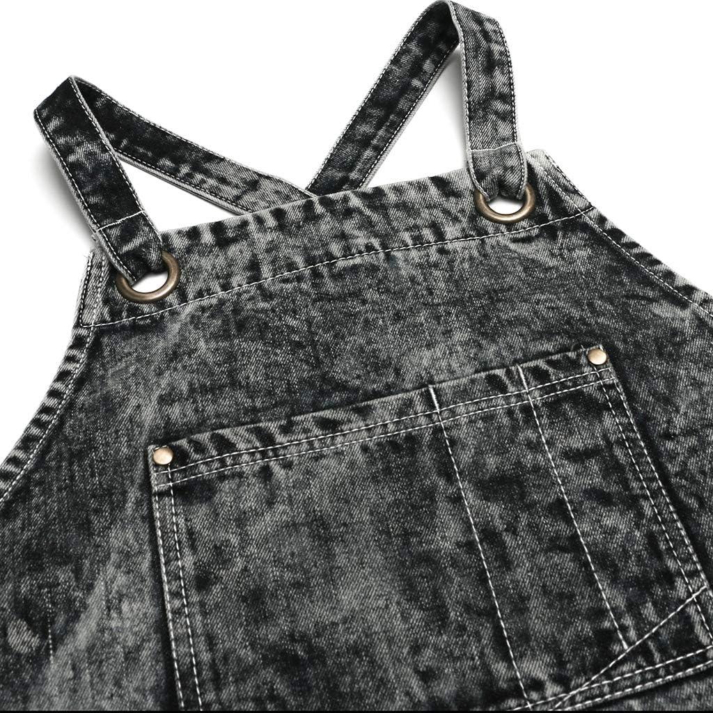 Delantal de Mezclilla Jeanerlor Ajustable Unisex Negro 81.3x63cm