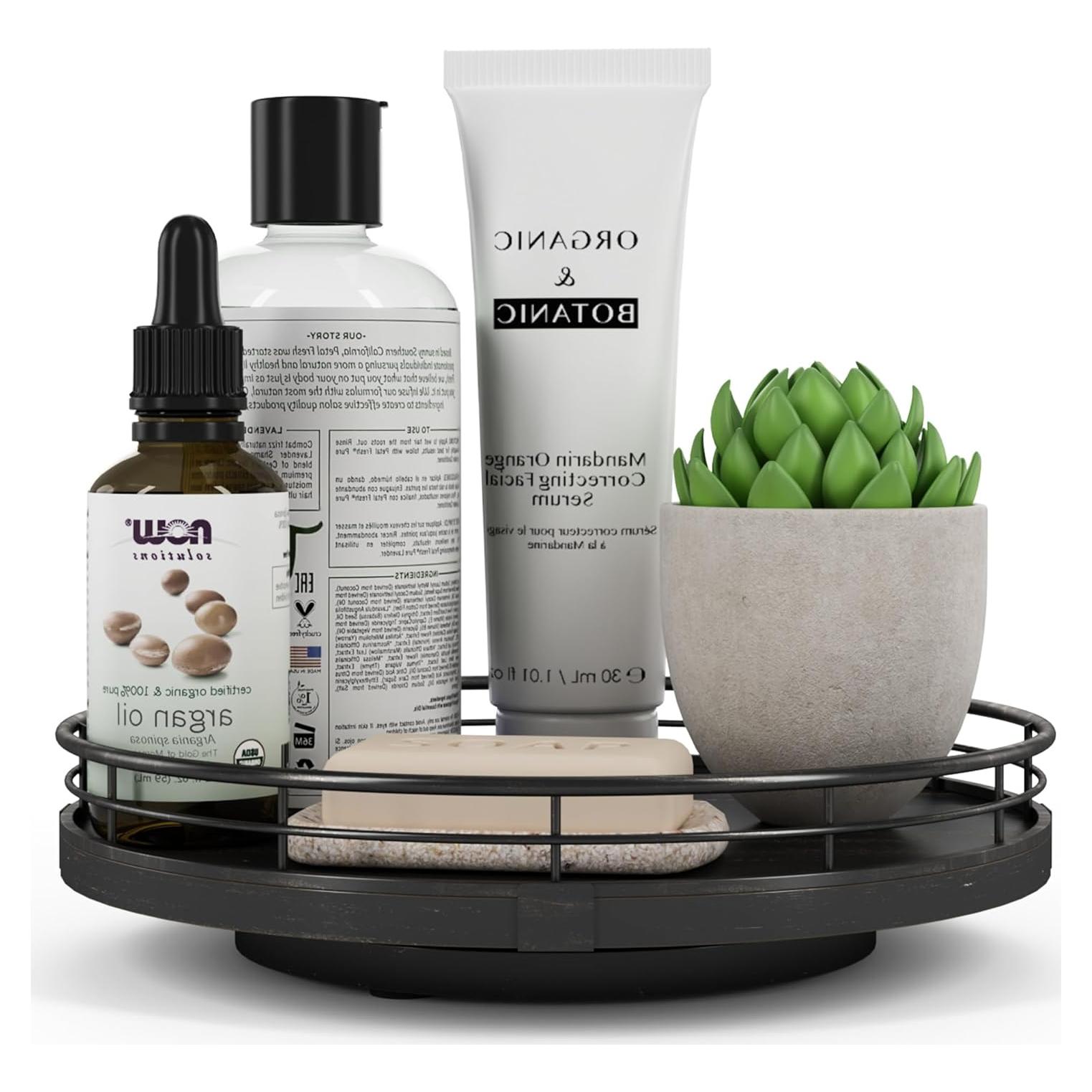 Bandeja Giratoria de Baño AMH de Madera de Roble 22.86 cm