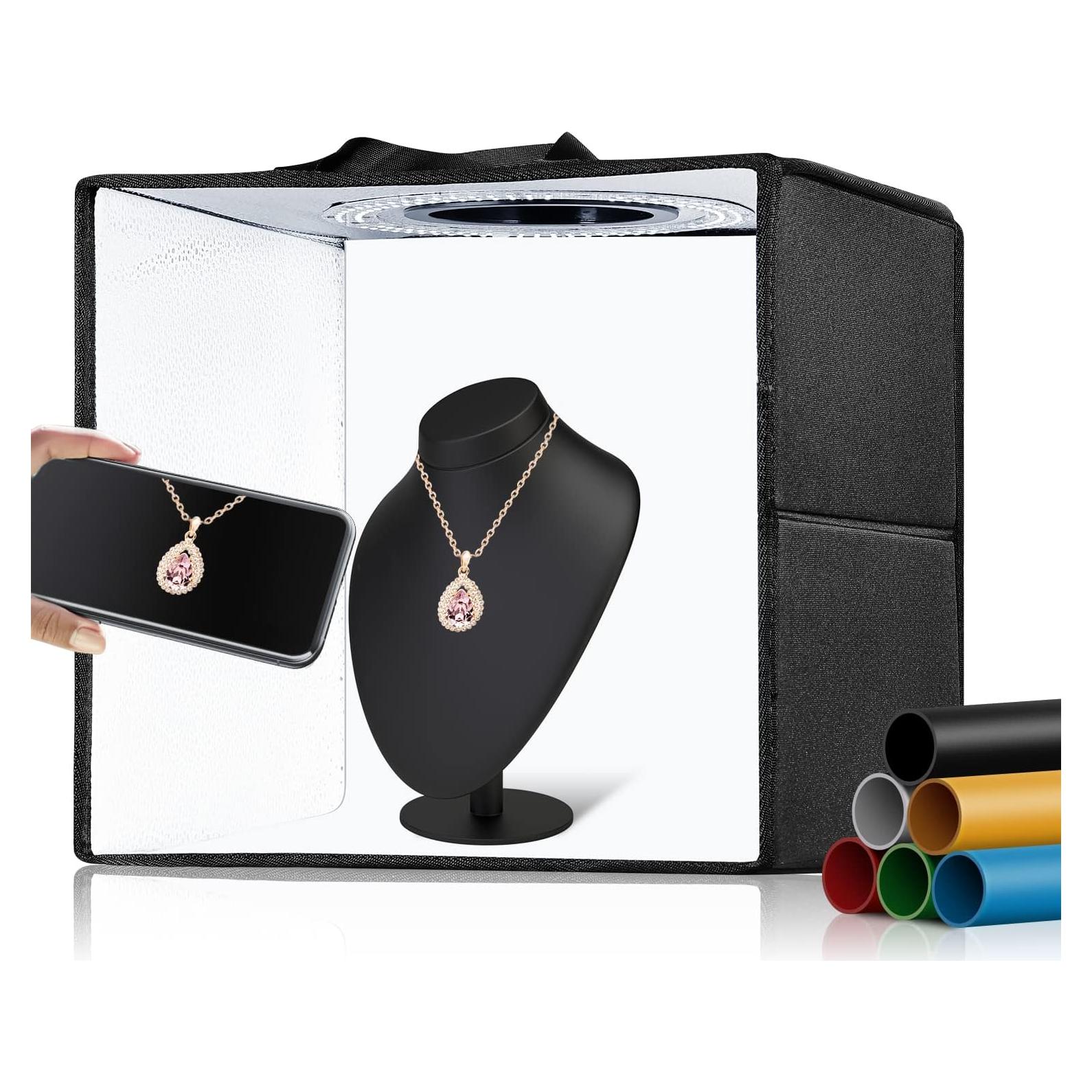 Caja de Luz de Estudio Fotográfico Fasonic 30x30cm con 120 LED