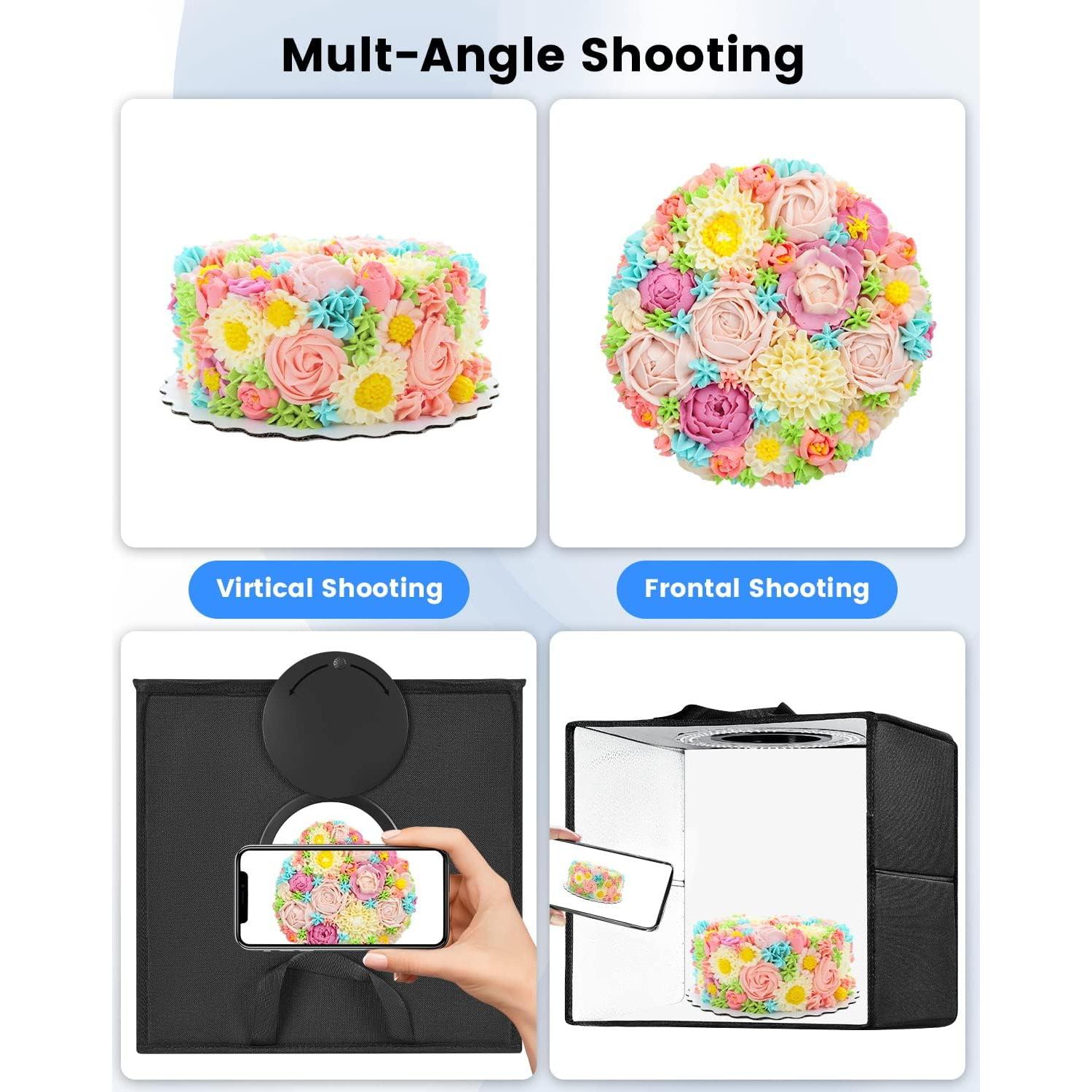 Caja de Luz de Estudio Fotográfico Fasonic 30x30cm con 120 LED