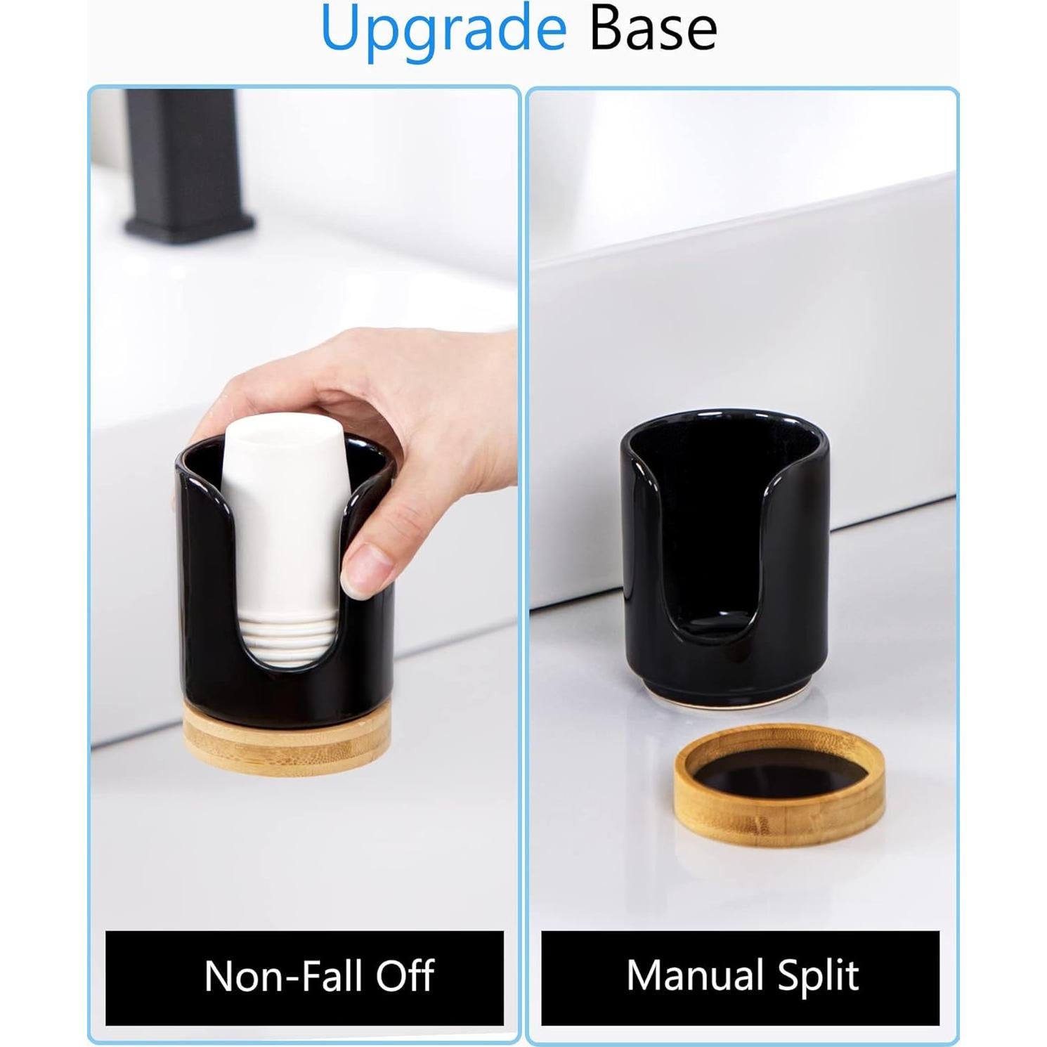 Dispensador de Tazas de Cerámica Viosuniu 3oz Negro