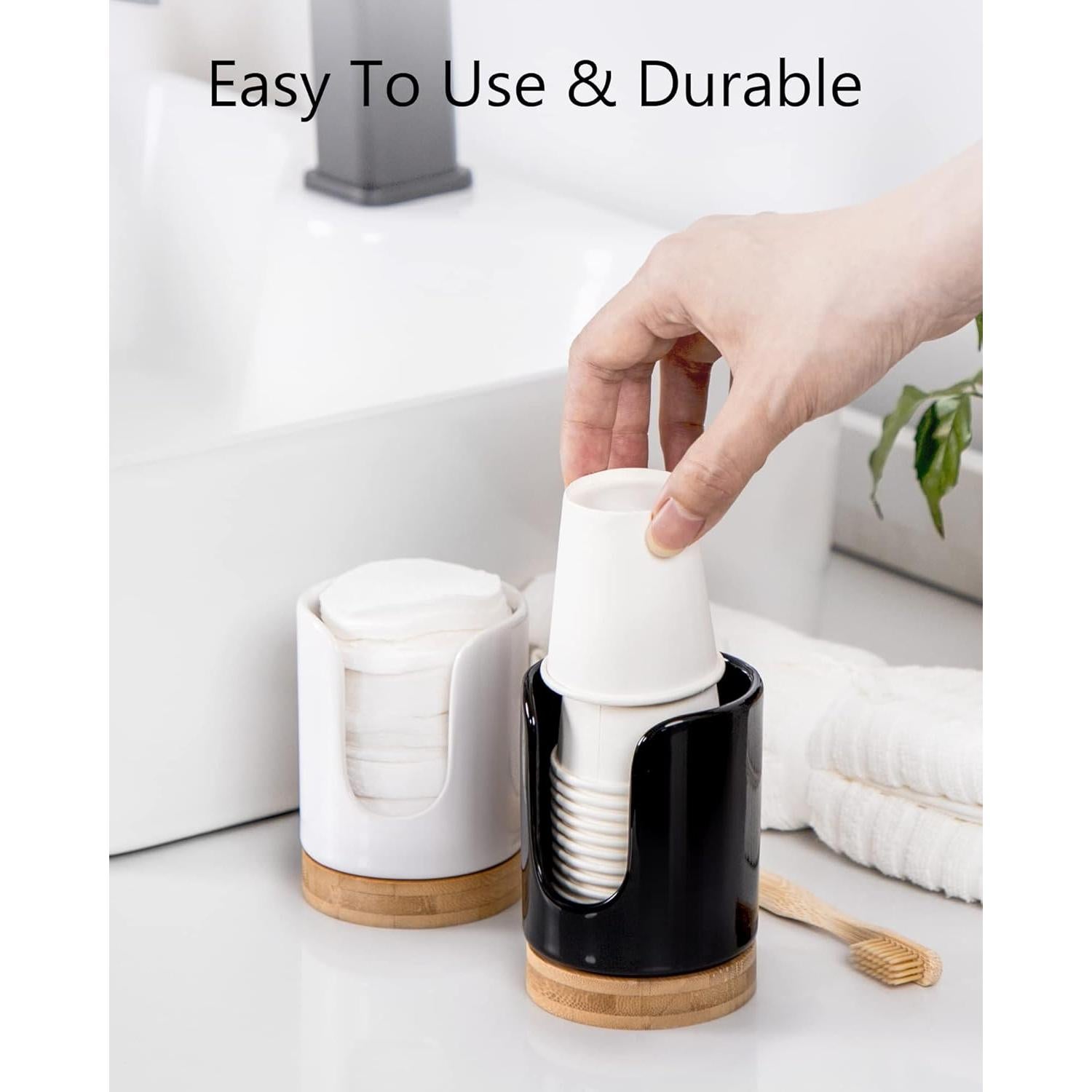 Dispensador de Tazas de Cerámica Viosuniu 3oz Negro