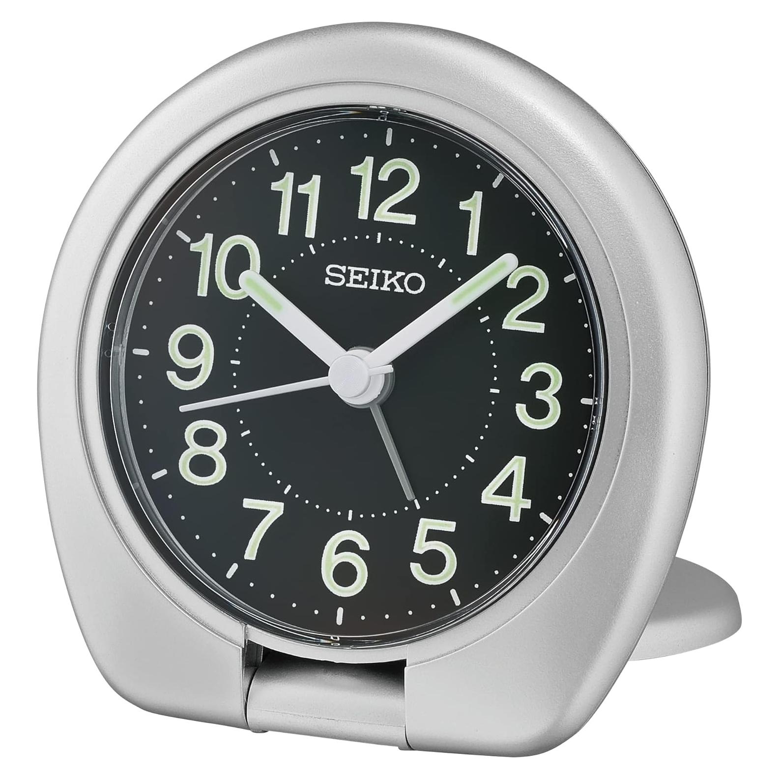 Reloj Despertador de Viaje Seiko QHT018ALH Plata Compacto