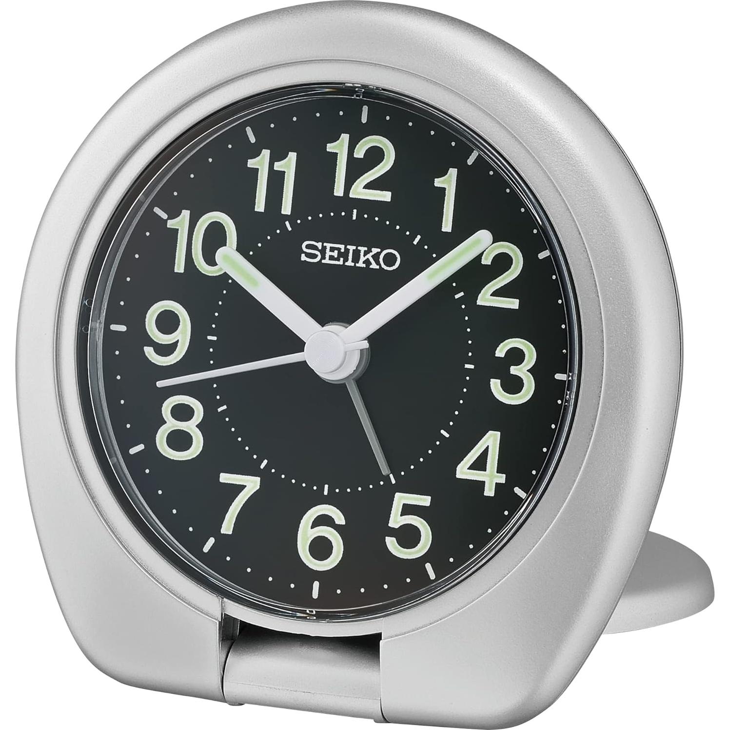 Reloj Despertador de Viaje Seiko QHT018ALH Plata Compacto