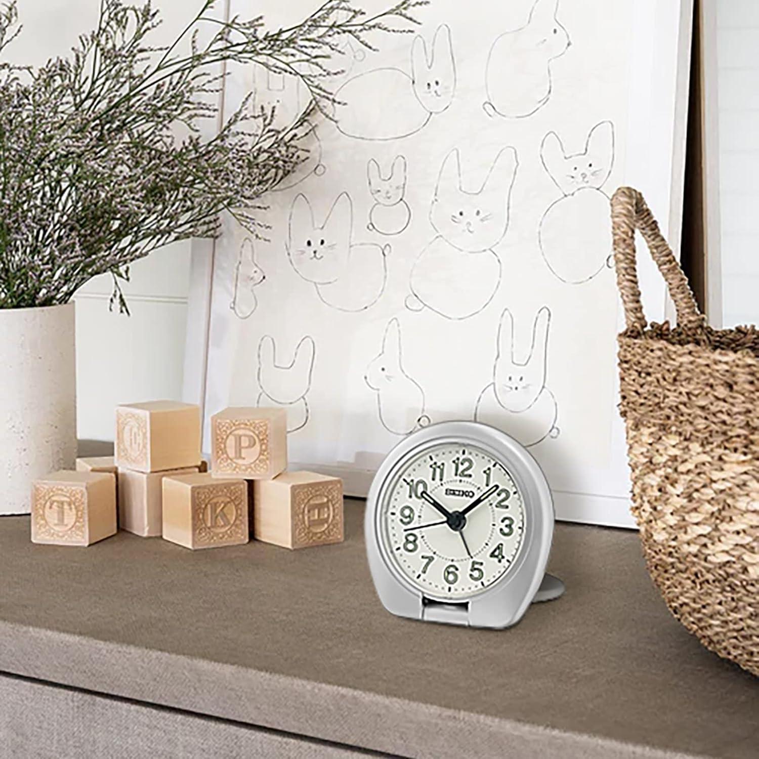 Reloj Despertador de Viaje Seiko QHT018ALH Plata Compacto