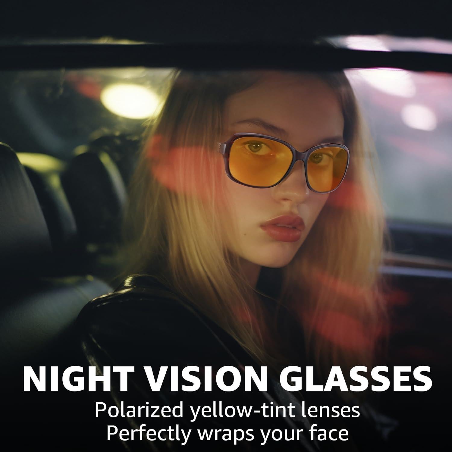 Gafas de Visión Nocturna LVIOE Amarillas Polarizadas
