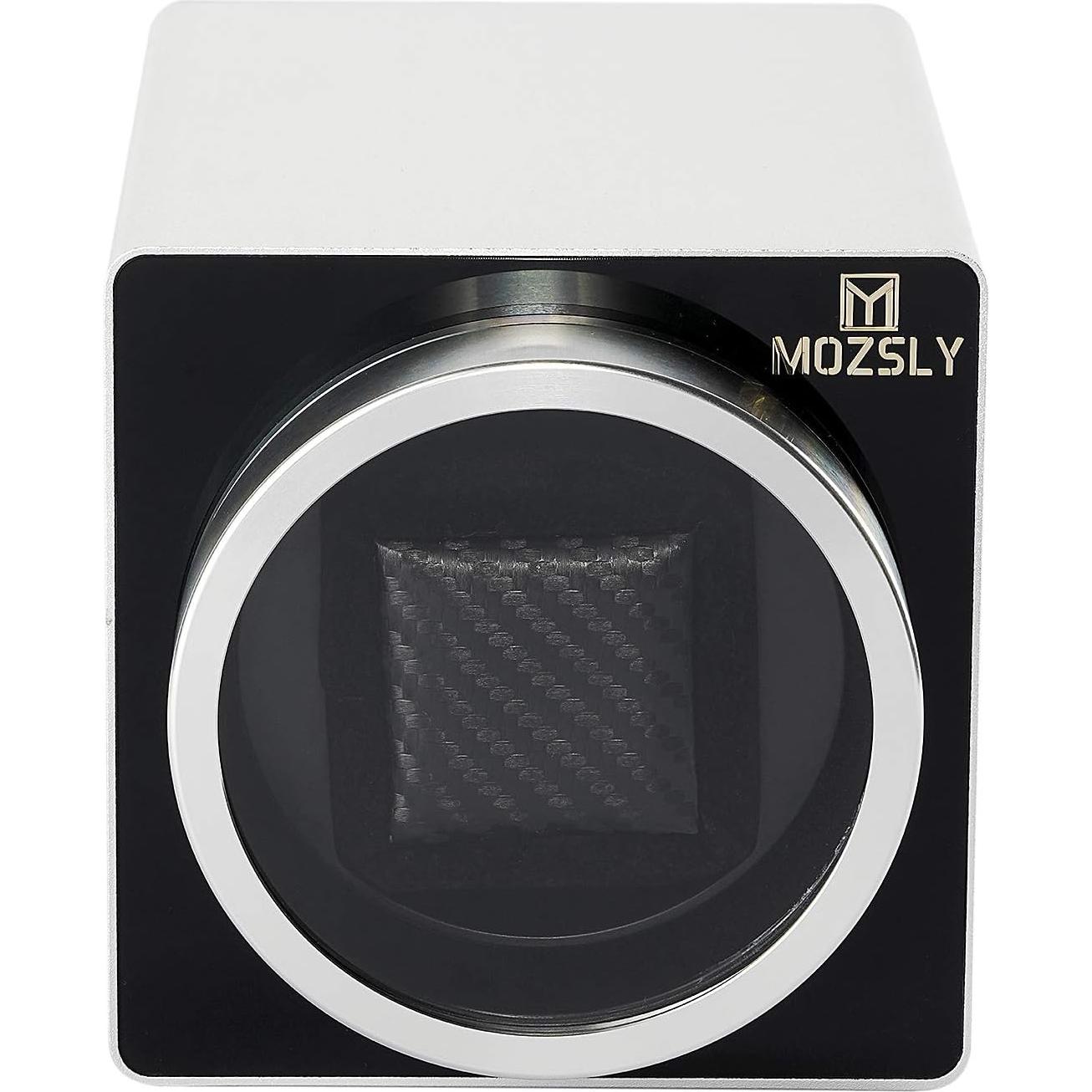 MOZSLY Reloj Winder Individual para Relojes Automáticos Plata