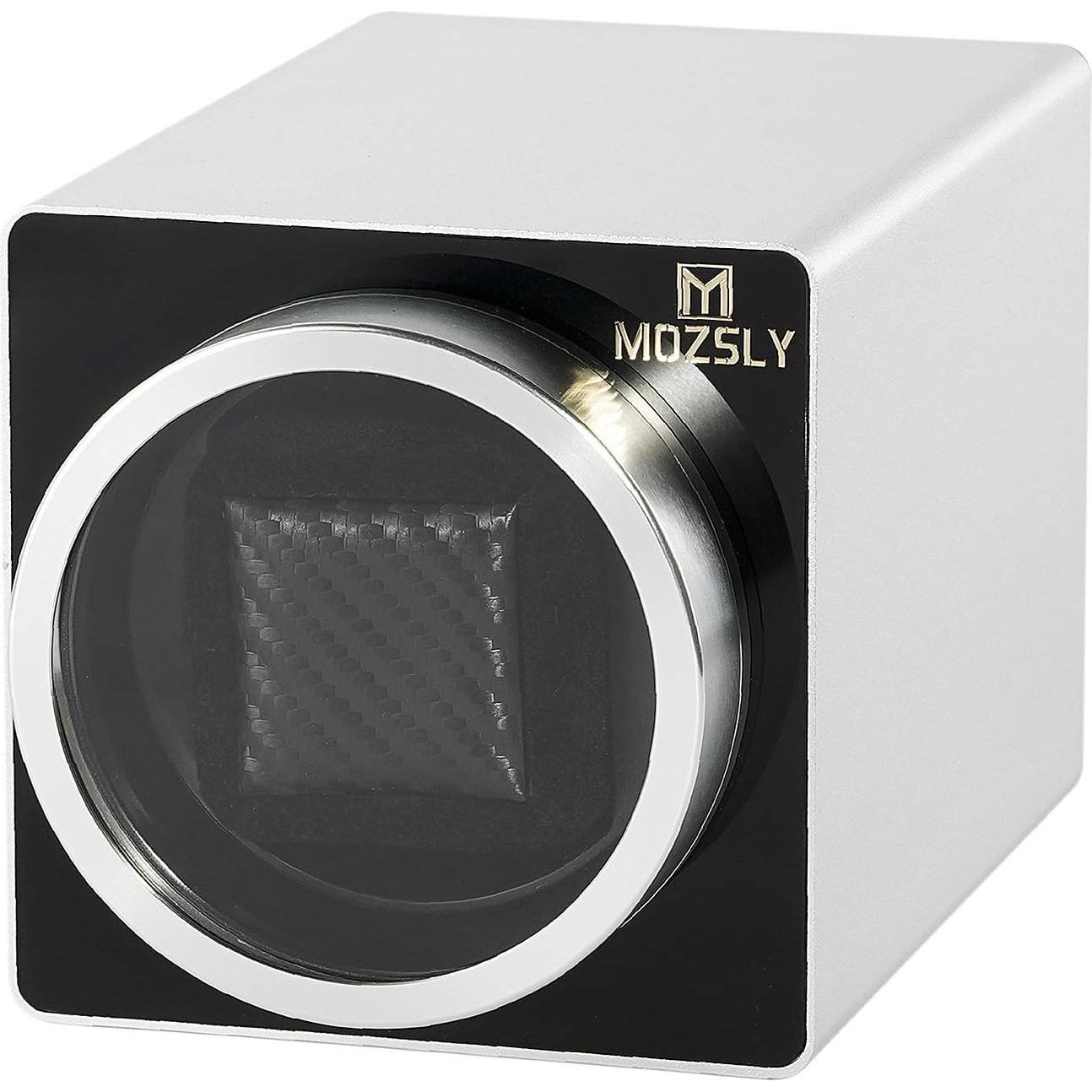 MOZSLY Reloj Winder Individual para Relojes Automáticos Plata