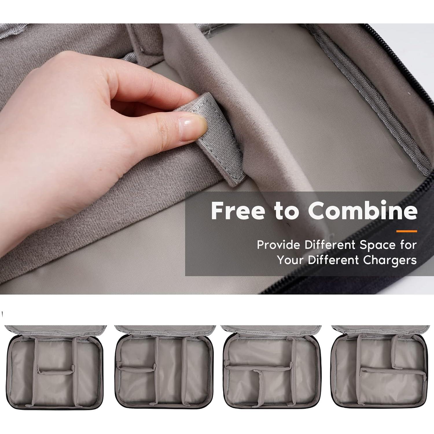 Organizador de Cables de Viaje OrgaWise 3 Capas Negro 28x21x9cm