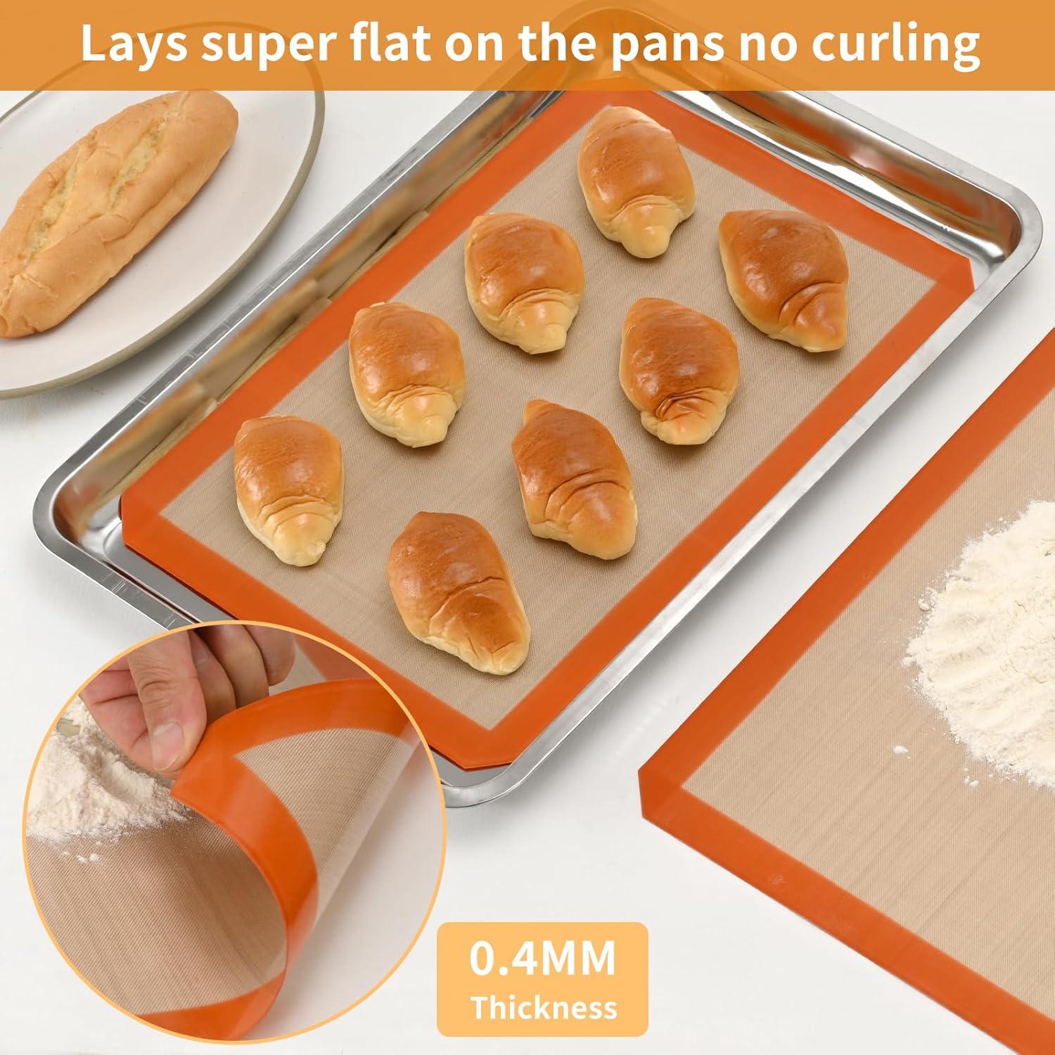 Paquete de 2 Tapetes de Silicona Reutilizables Luckyiren 42x29.5cm