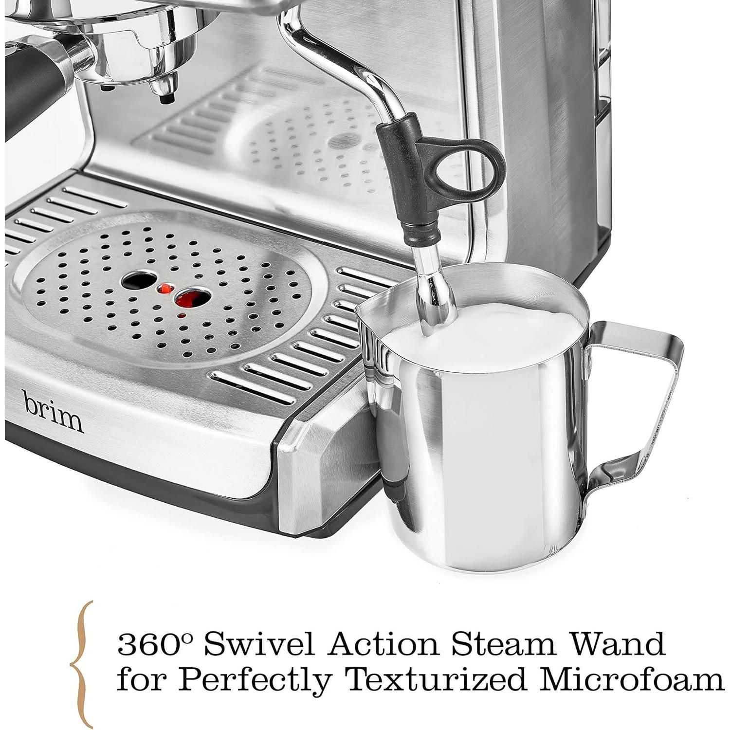 Máquina de Espresso Brim 19 Bar Acero Inoxidable 7.90 kg