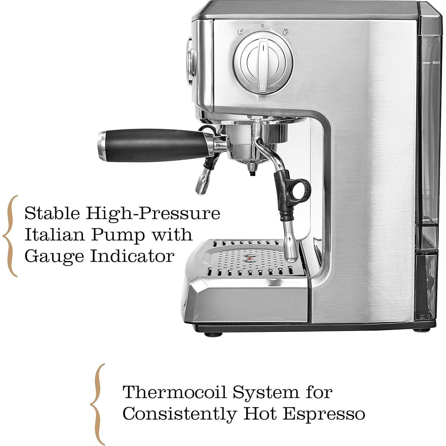 Máquina de Espresso Brim 19 Bar Acero Inoxidable 7.90 kg