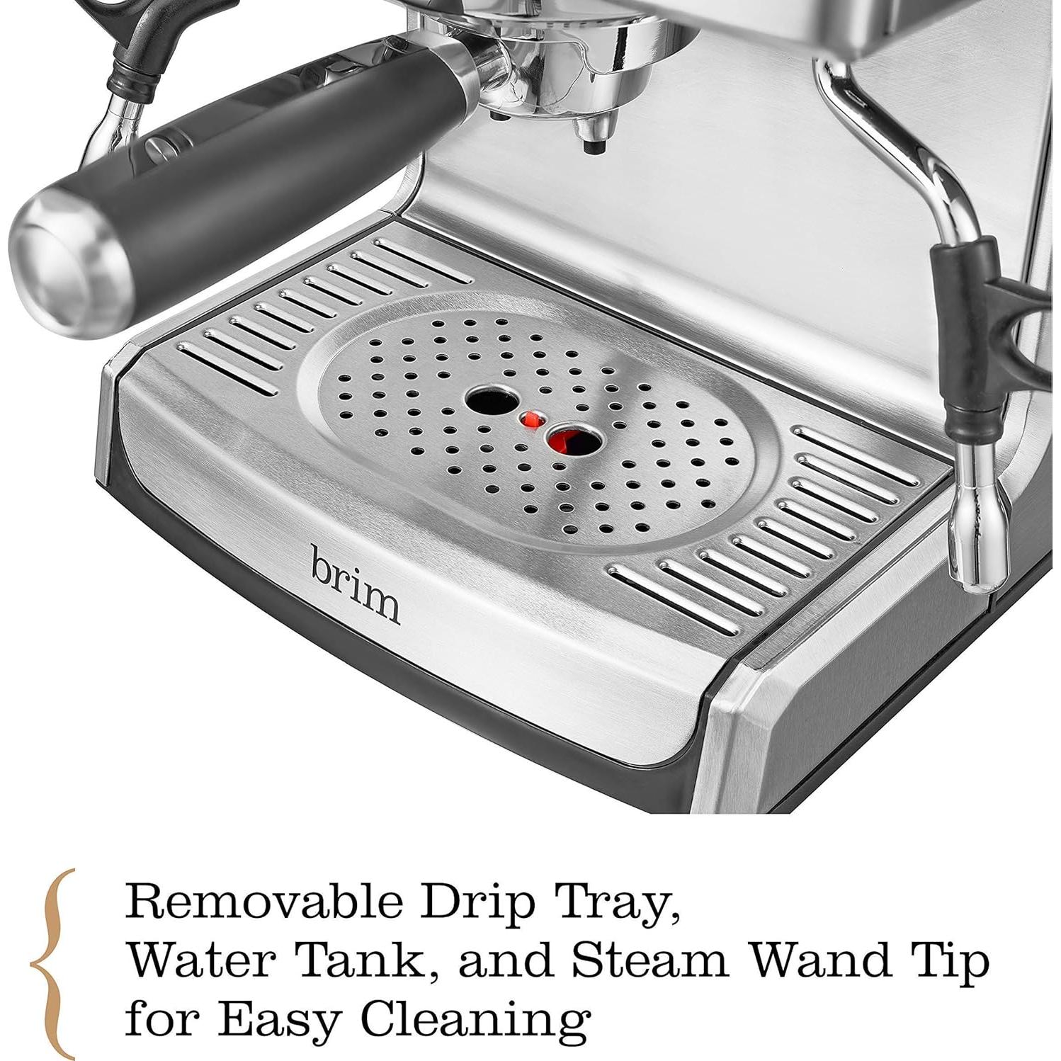 Máquina de Espresso Brim 19 Bar Acero Inoxidable 7.90 kg