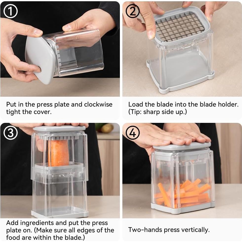 Cortador de Papas Fritas Multifuncional Badelite 3 en 1