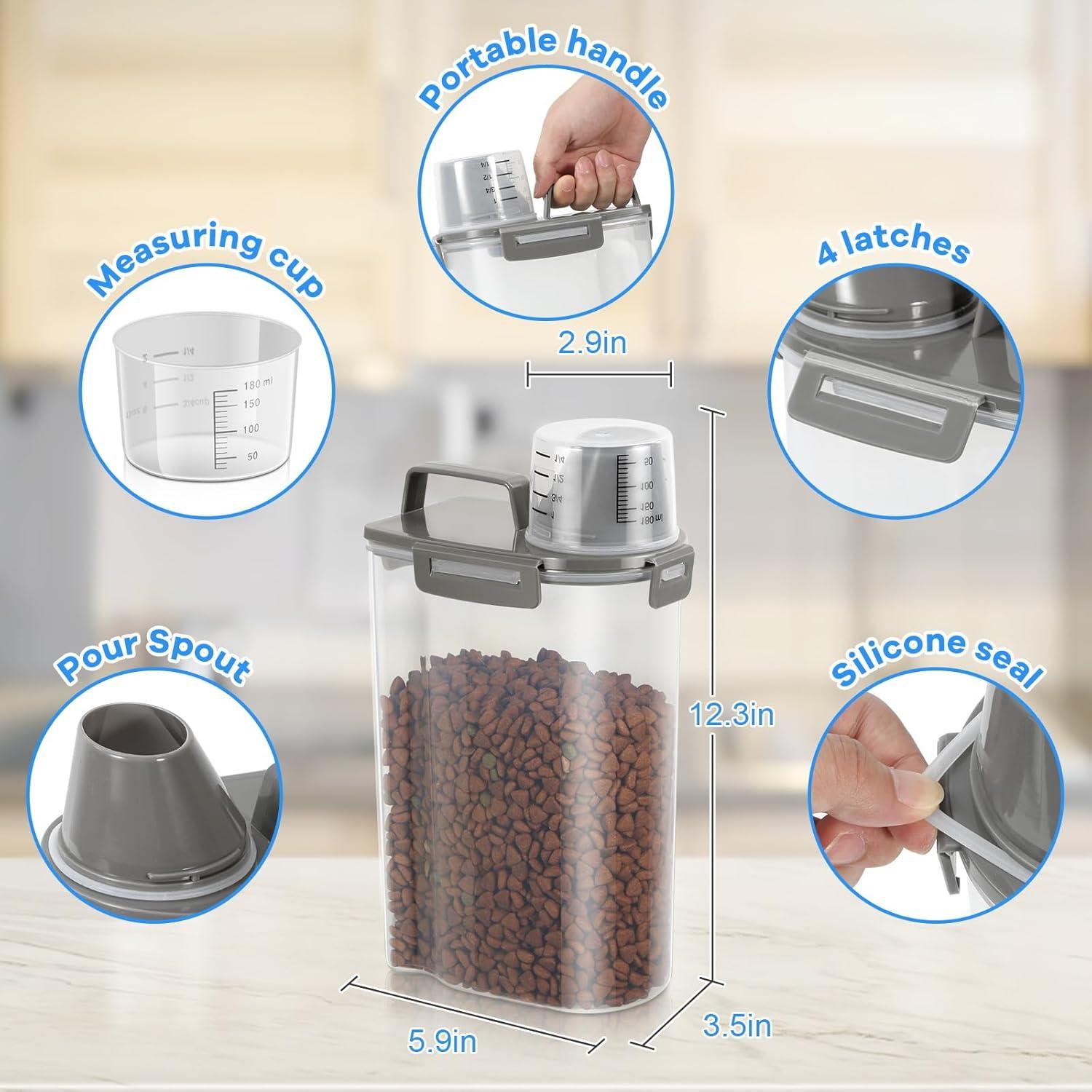 Contenedores de Almacenamiento para Comida de Mascotas TBMax 2Pcs 5.68L