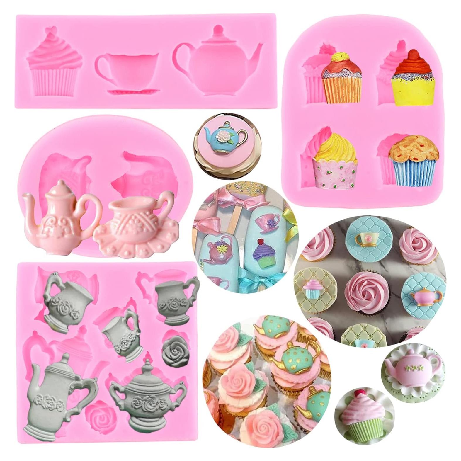 Set de 4 Moldes de Silicona MIYAHOUSE para Pasteles y Helados