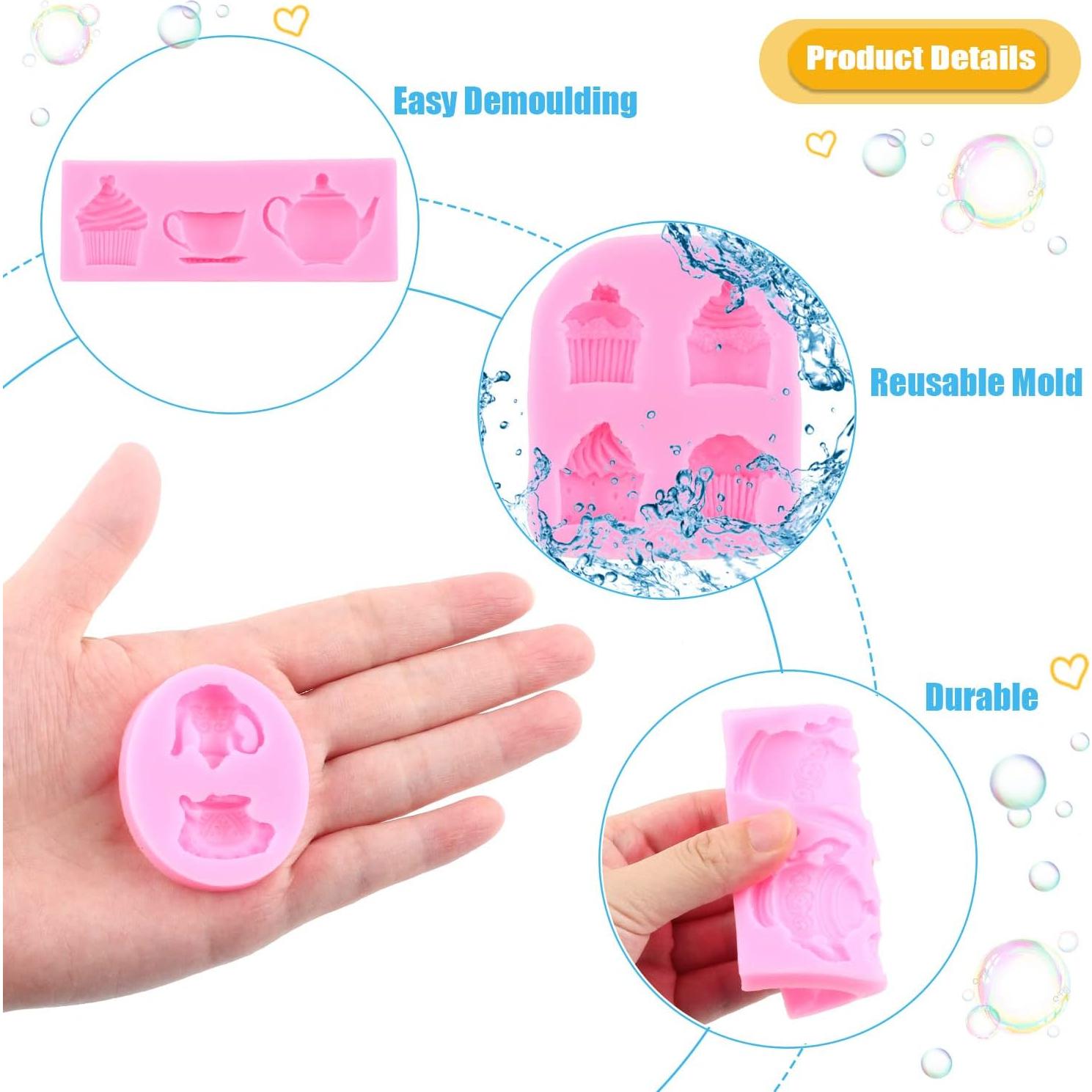 Set de 4 Moldes de Silicona MIYAHOUSE para Pasteles y Helados